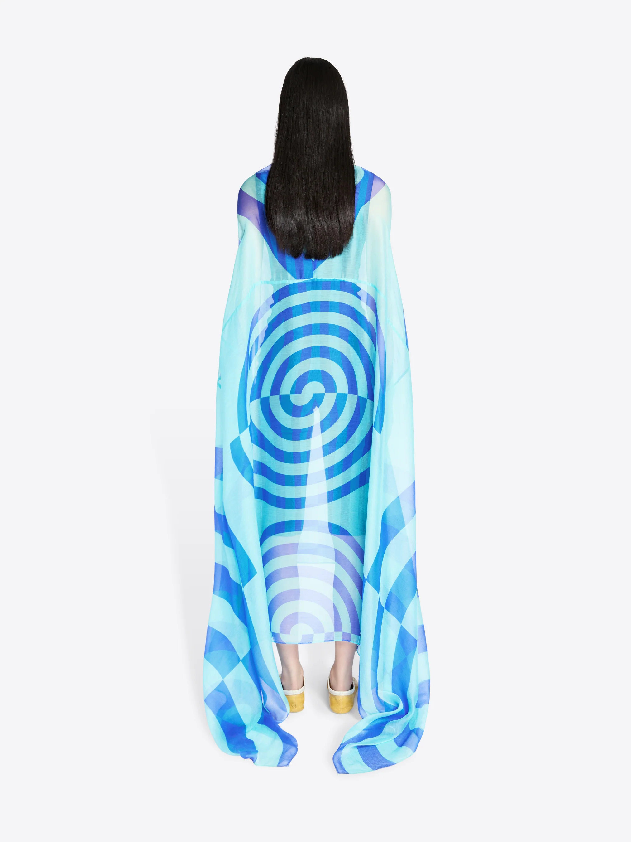 Silk cape dress - Image 4