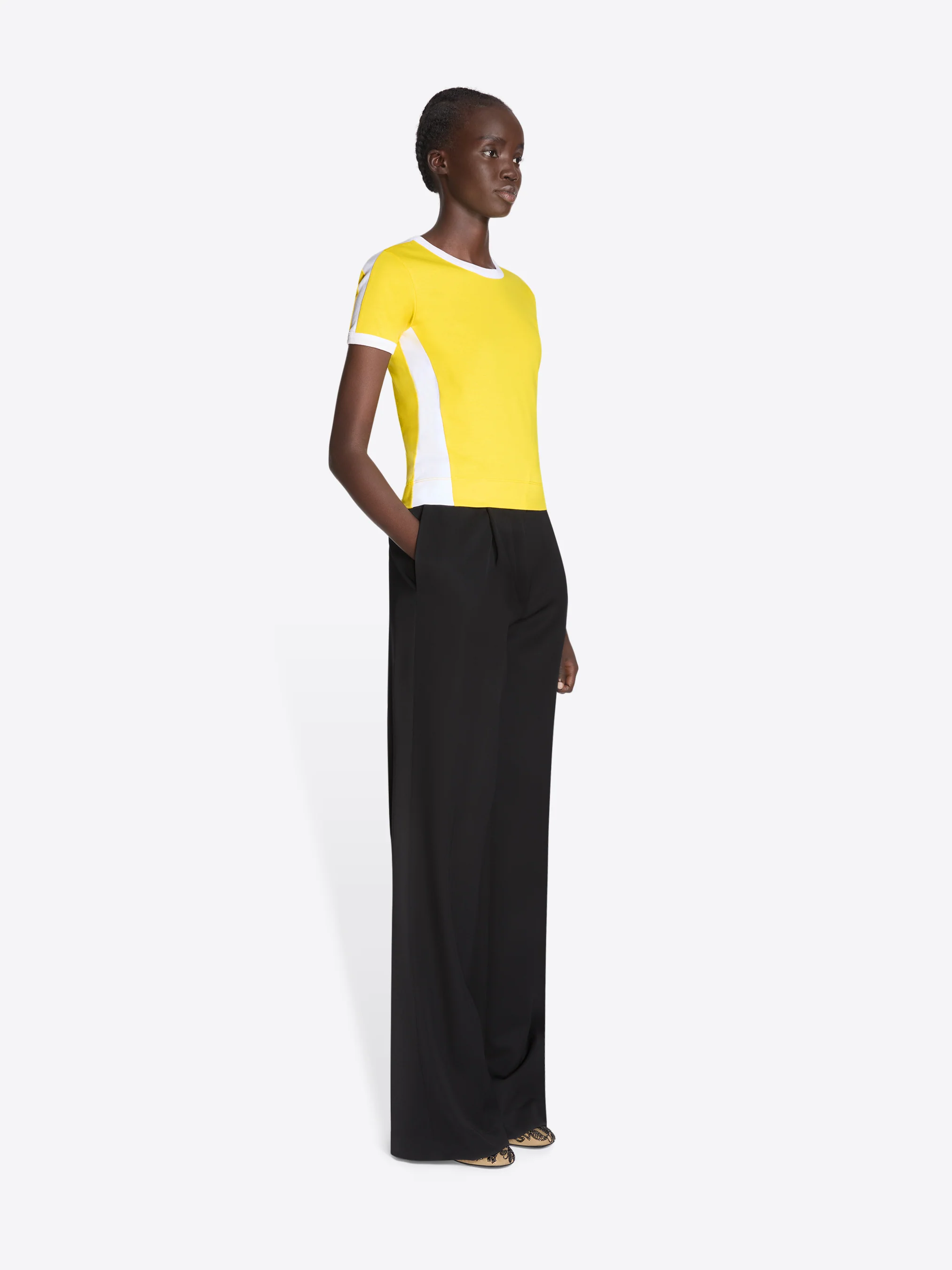 Fitted contrast tee - Image 3