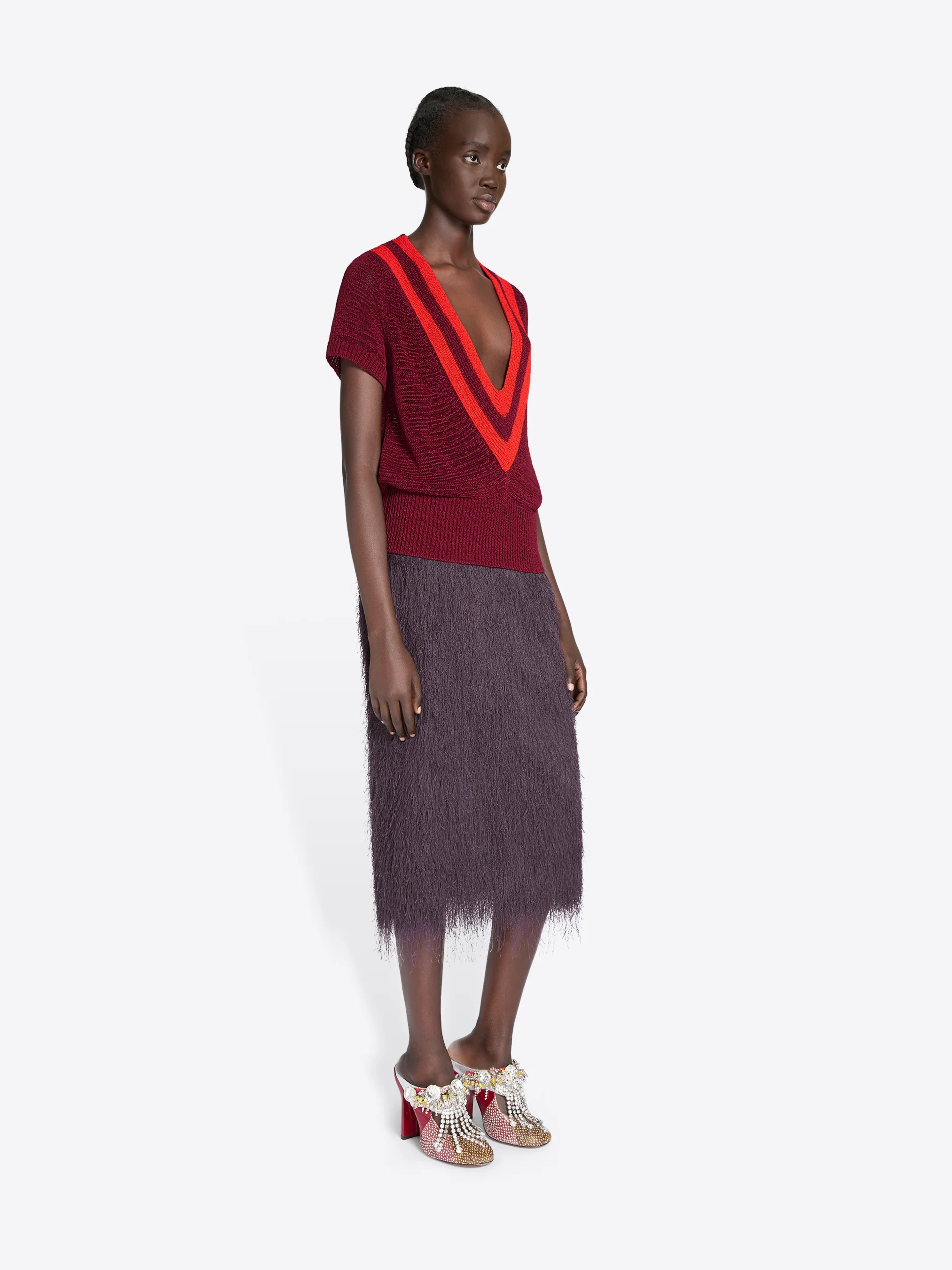 V-neck knit sweater - Image 3