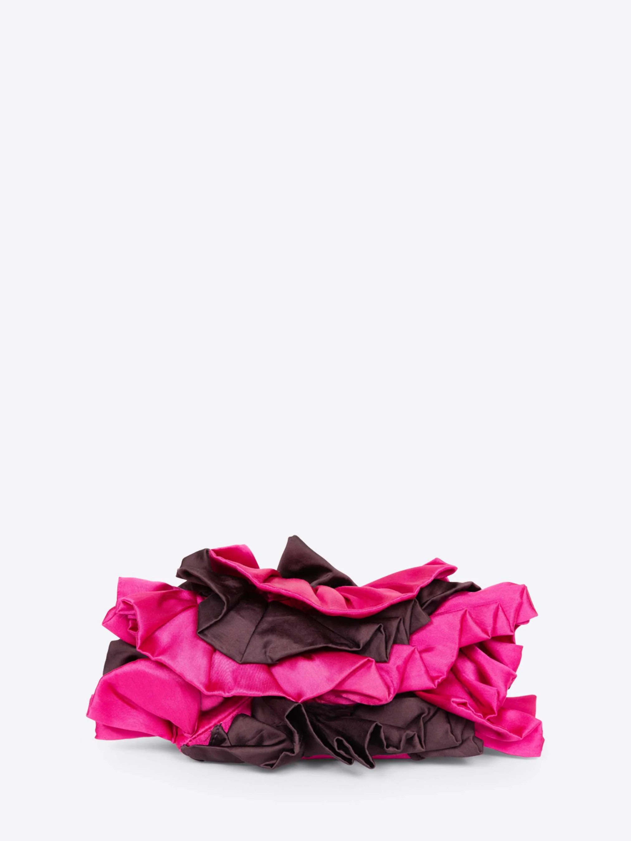 Satin ruffle clutch bag - Image 2