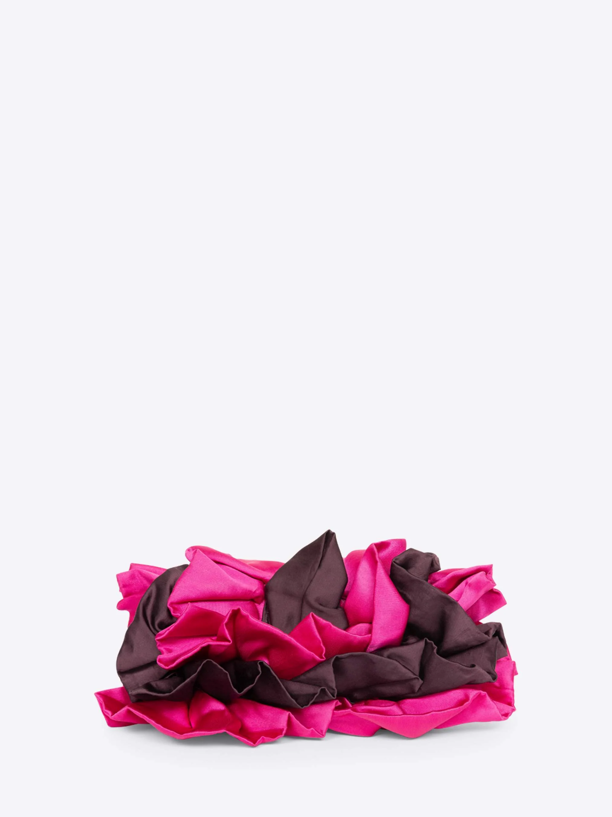 Satin ruffle clutch bag - Image 4