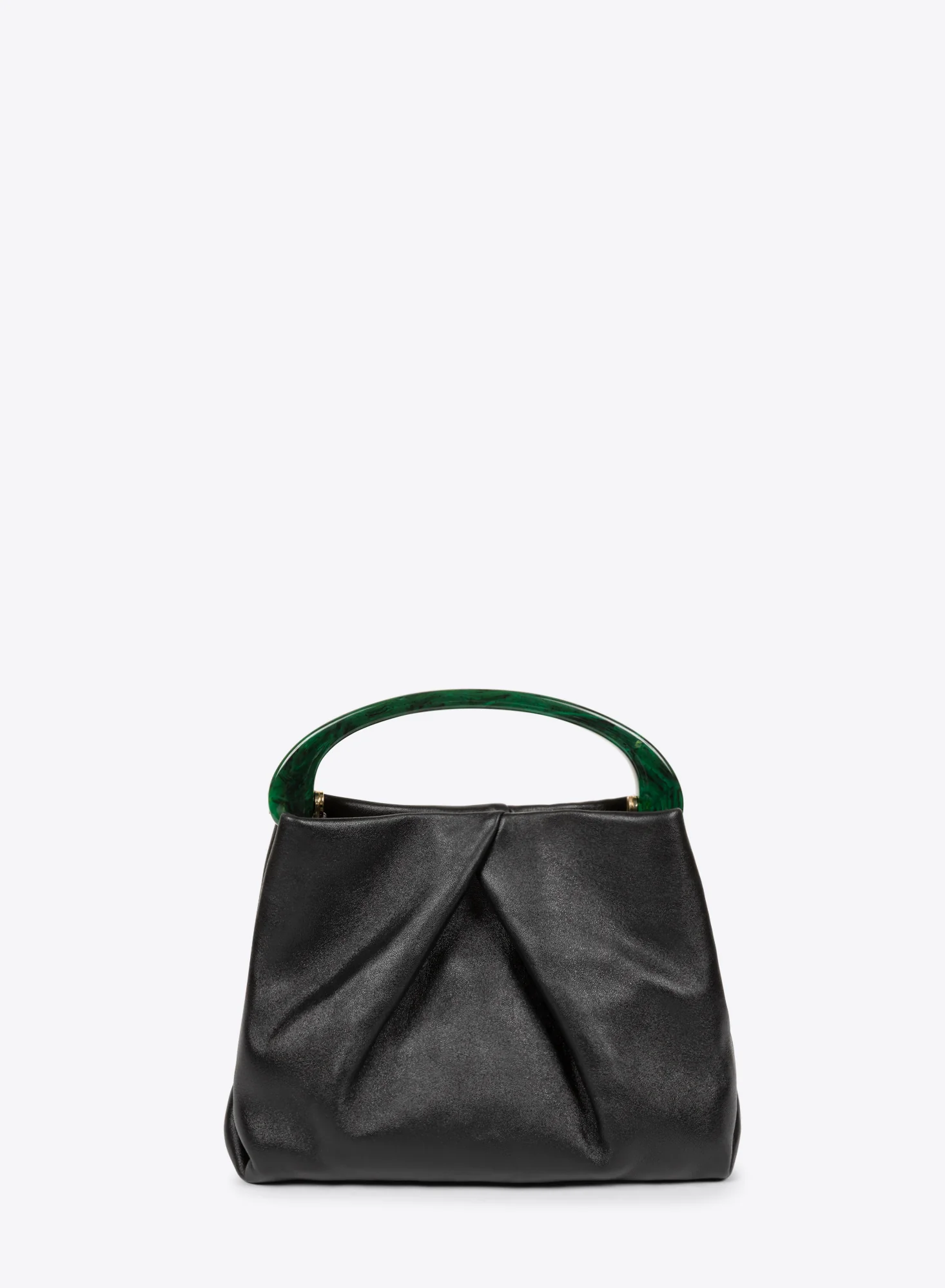 Small pleated leather bag - Image 2