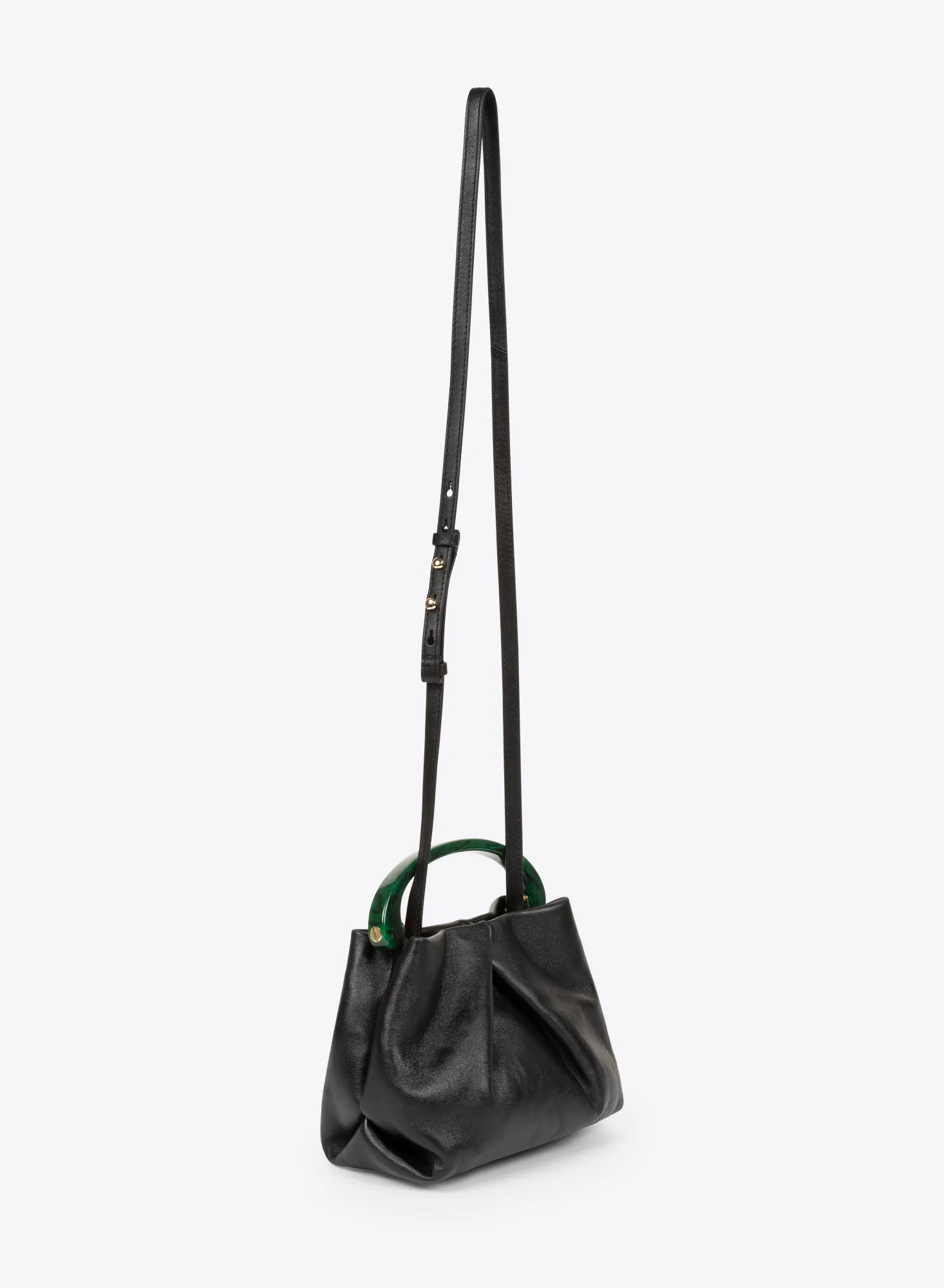 Small pleated leather bag - Image 3