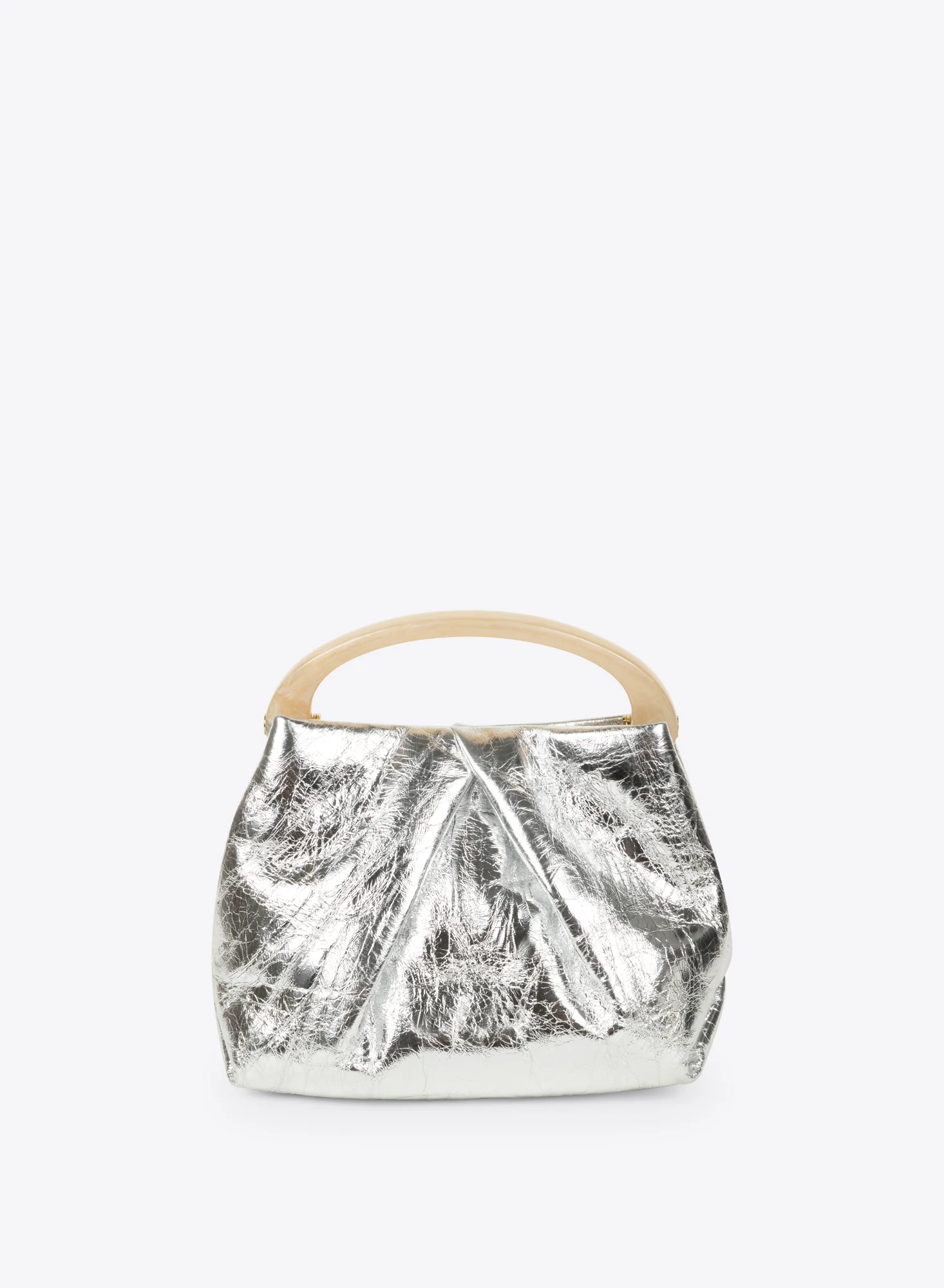 Small pleated leather bag - Image 4