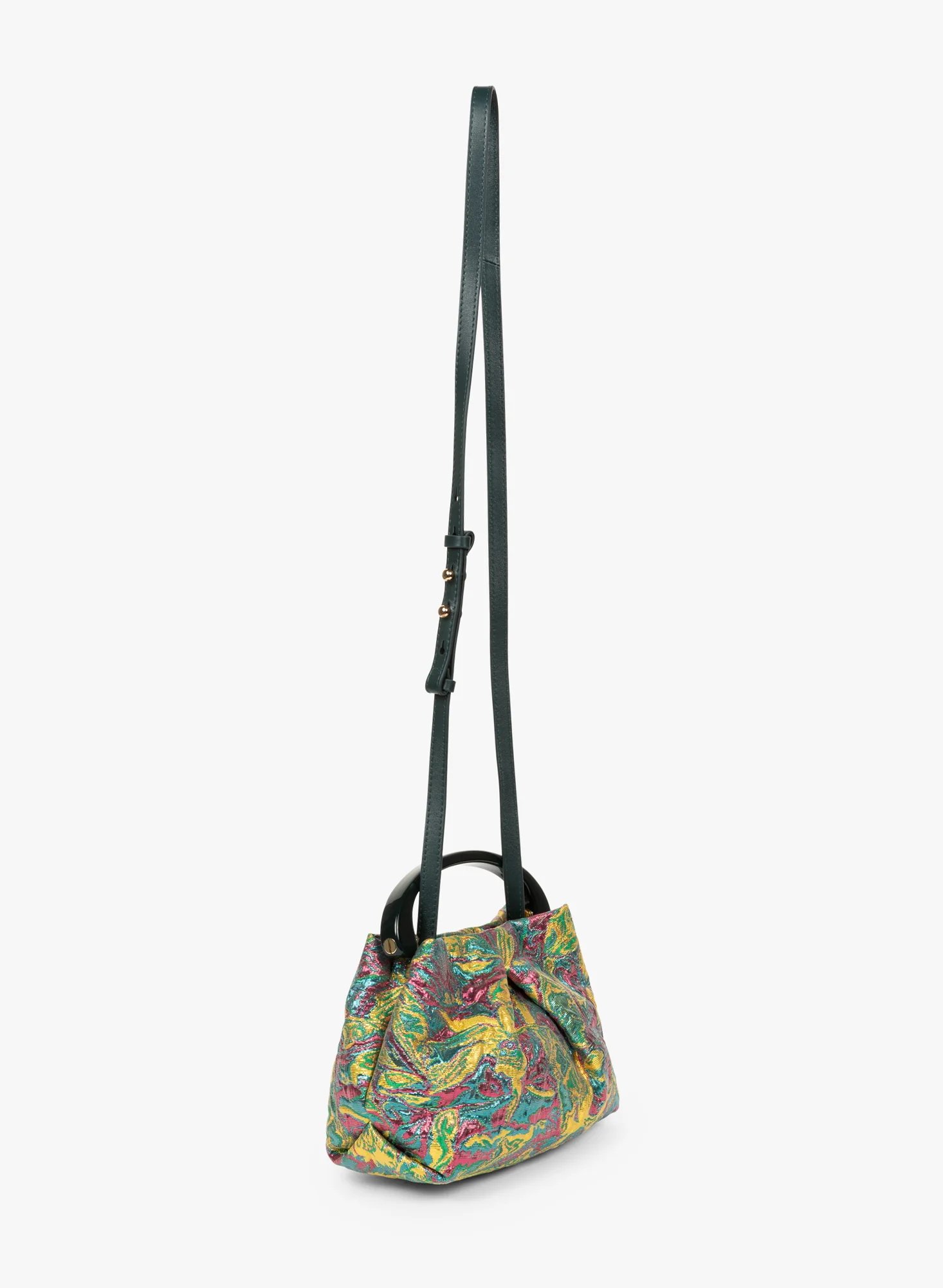 Small pleated jacquard bag - Image 3
