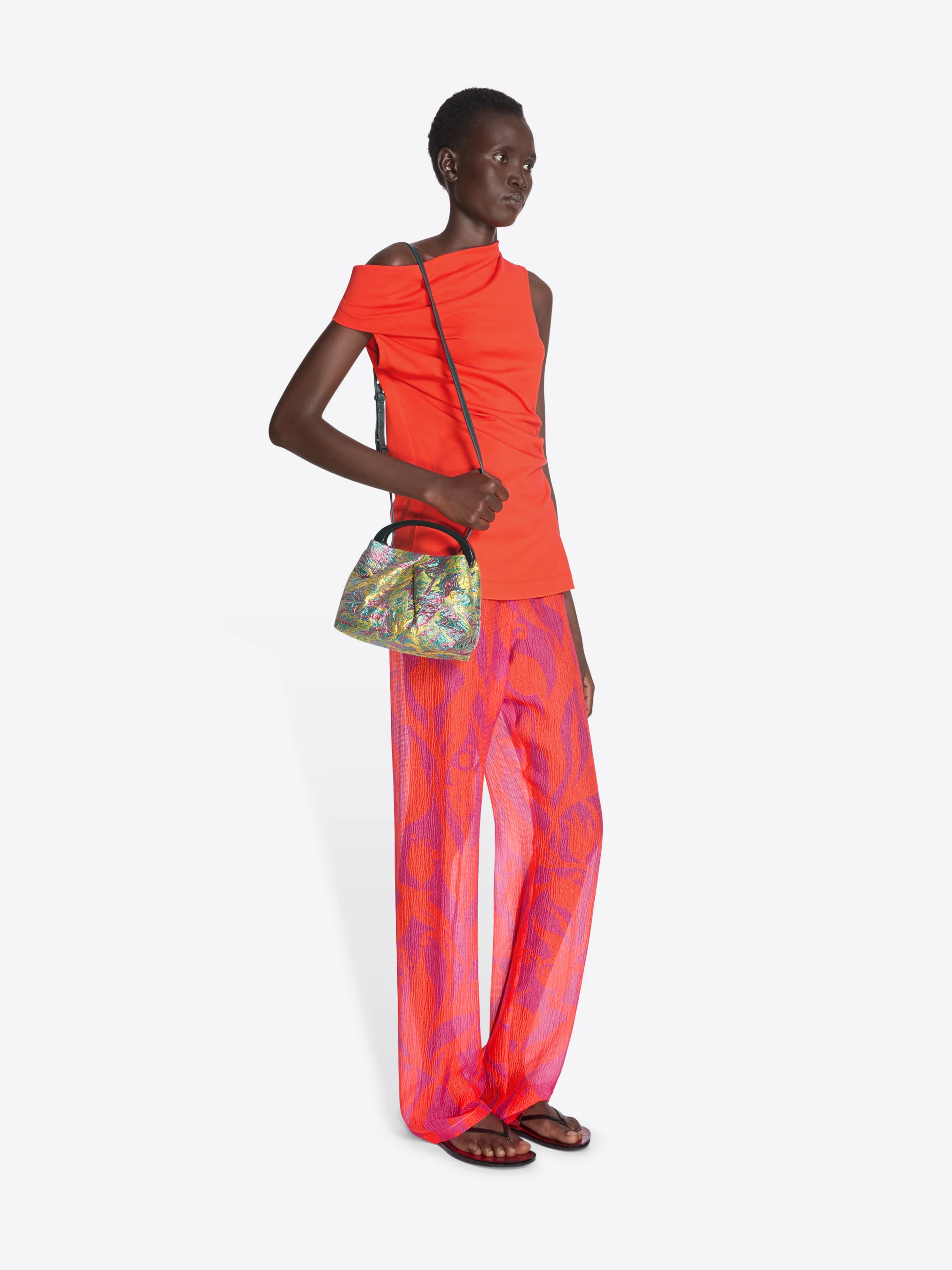 Small pleated jacquard bag - Image 6
