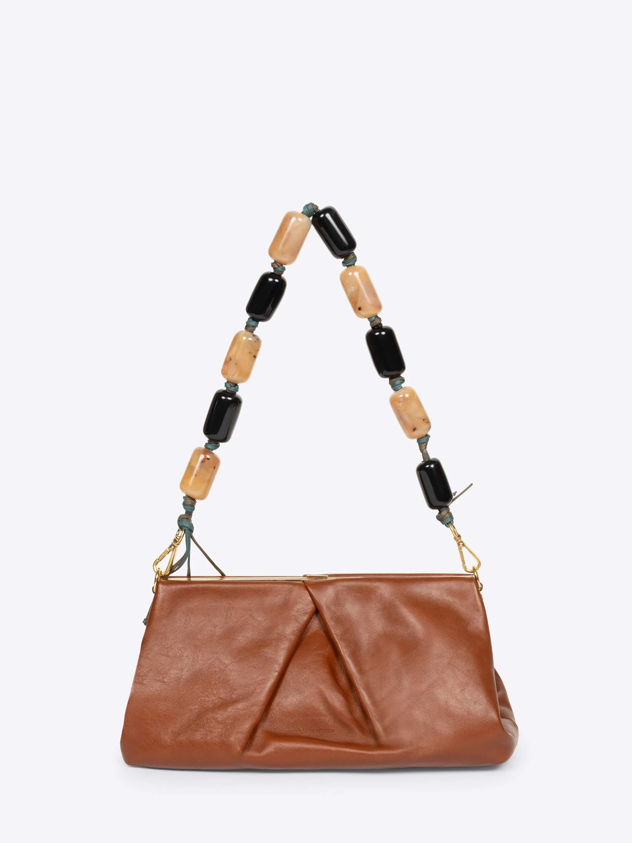 Pleated leather clutch - Image 4