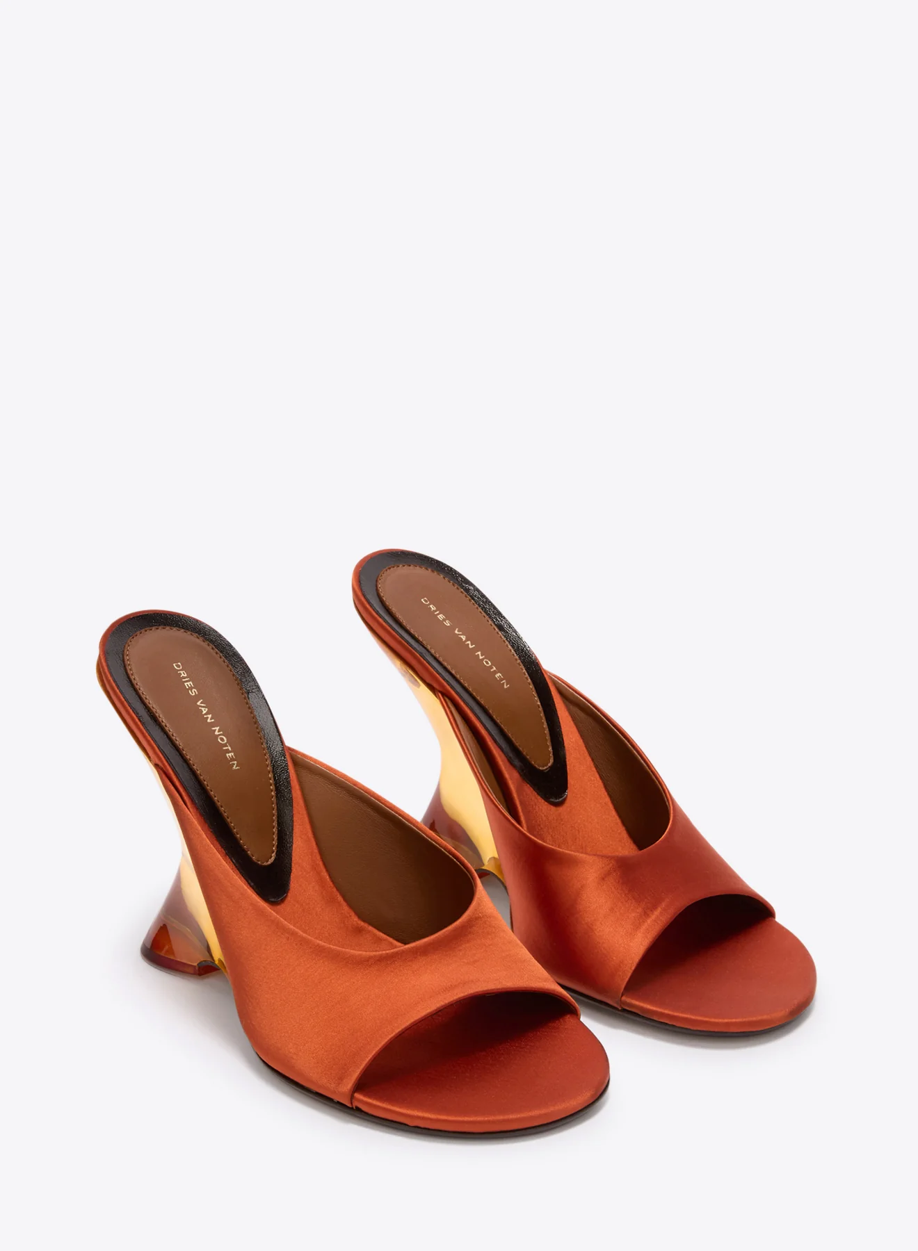 Open-toe satin mules - Image 3