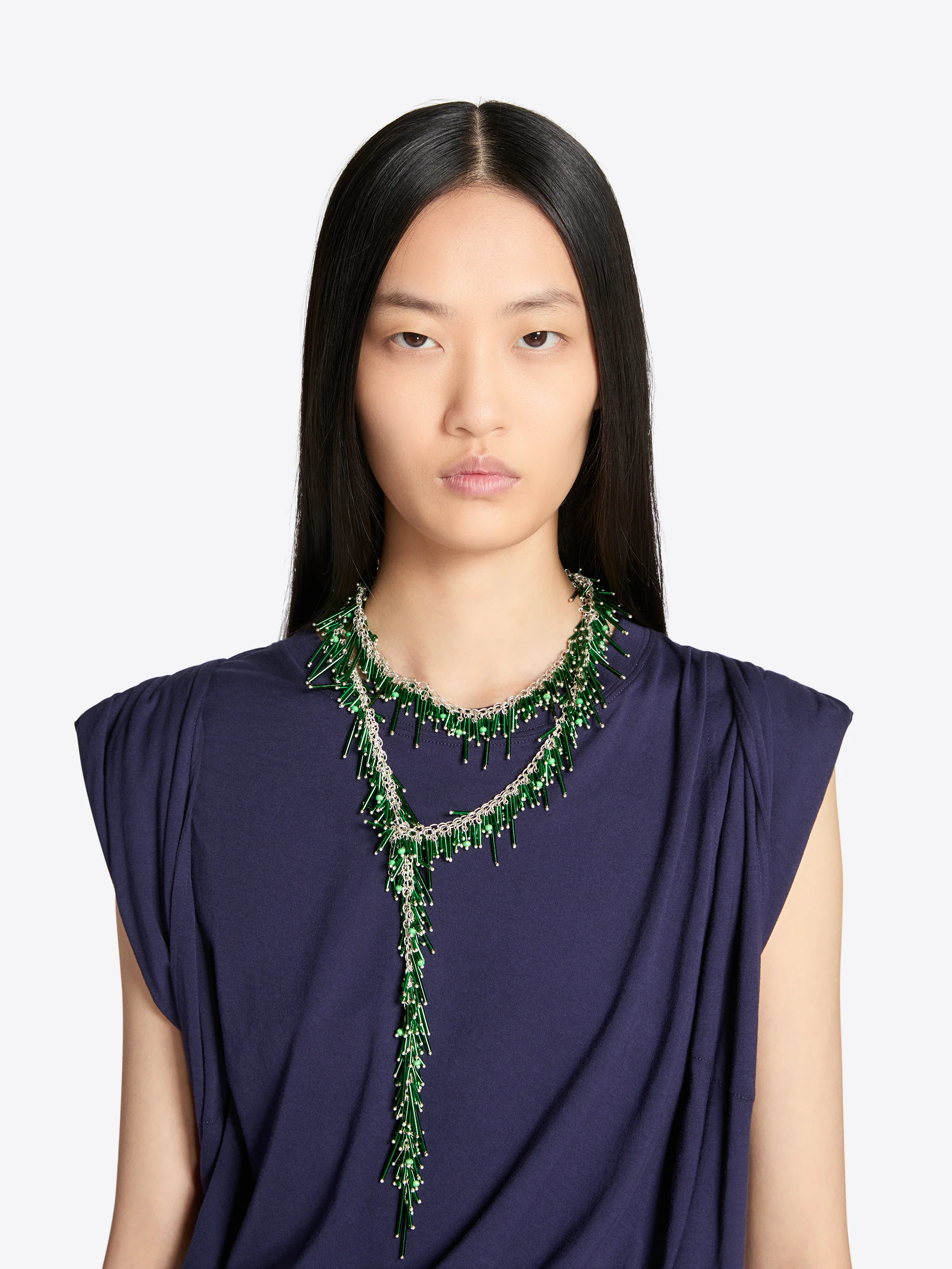 Embroidered scarf necklace - Image 4