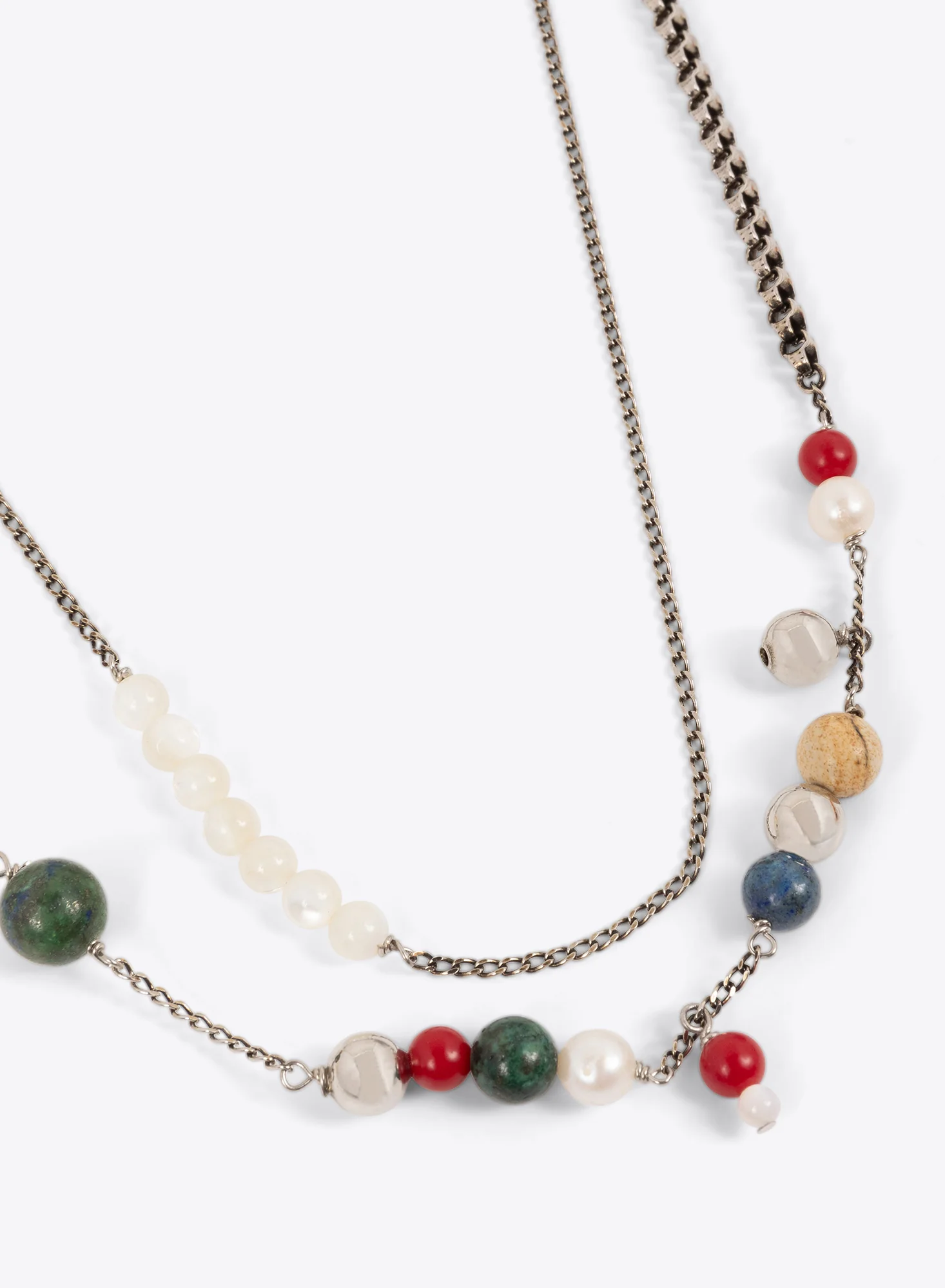 Pearl and stone necklace - Image 3