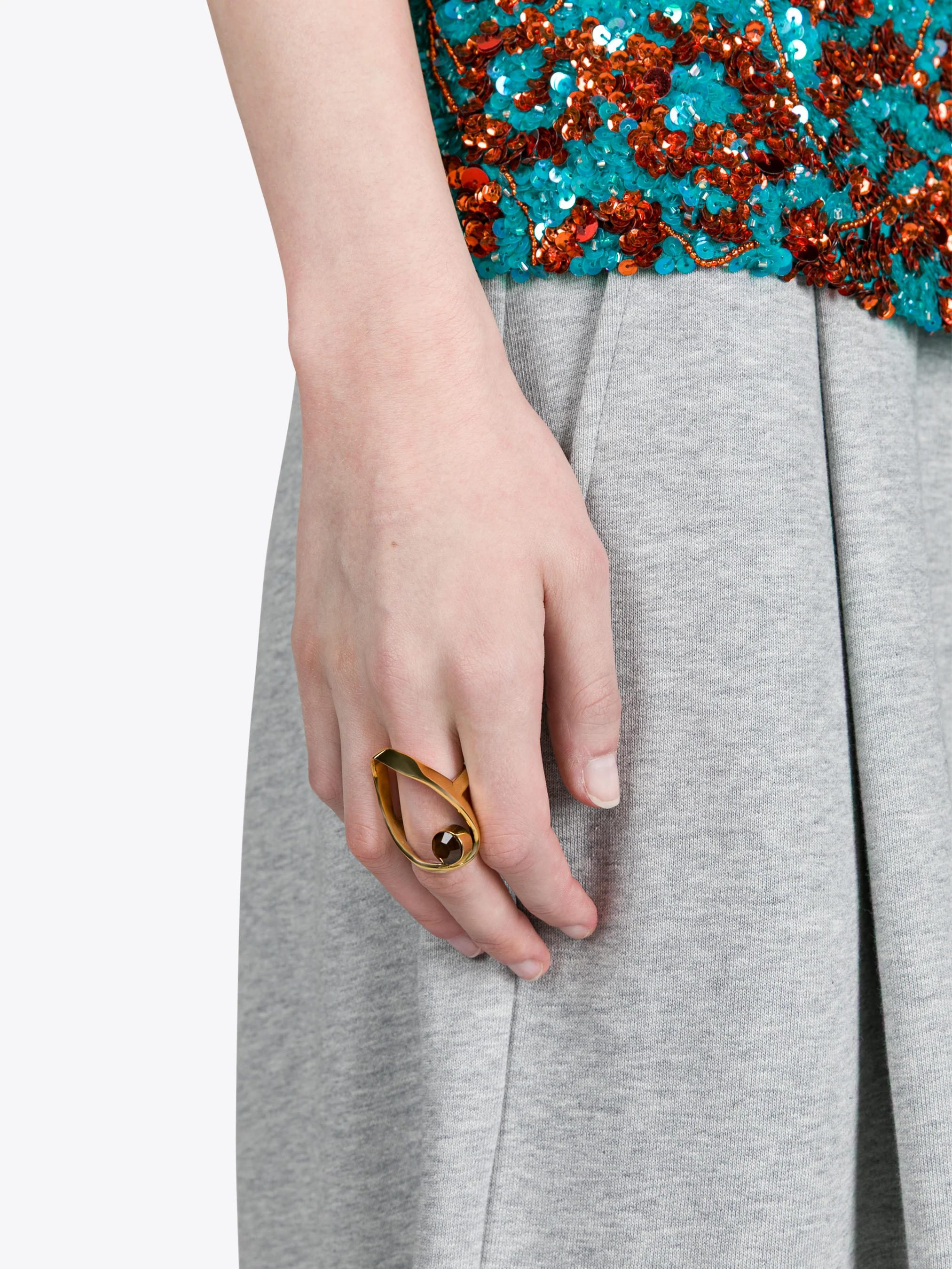 Waved jewel ring - Image 4