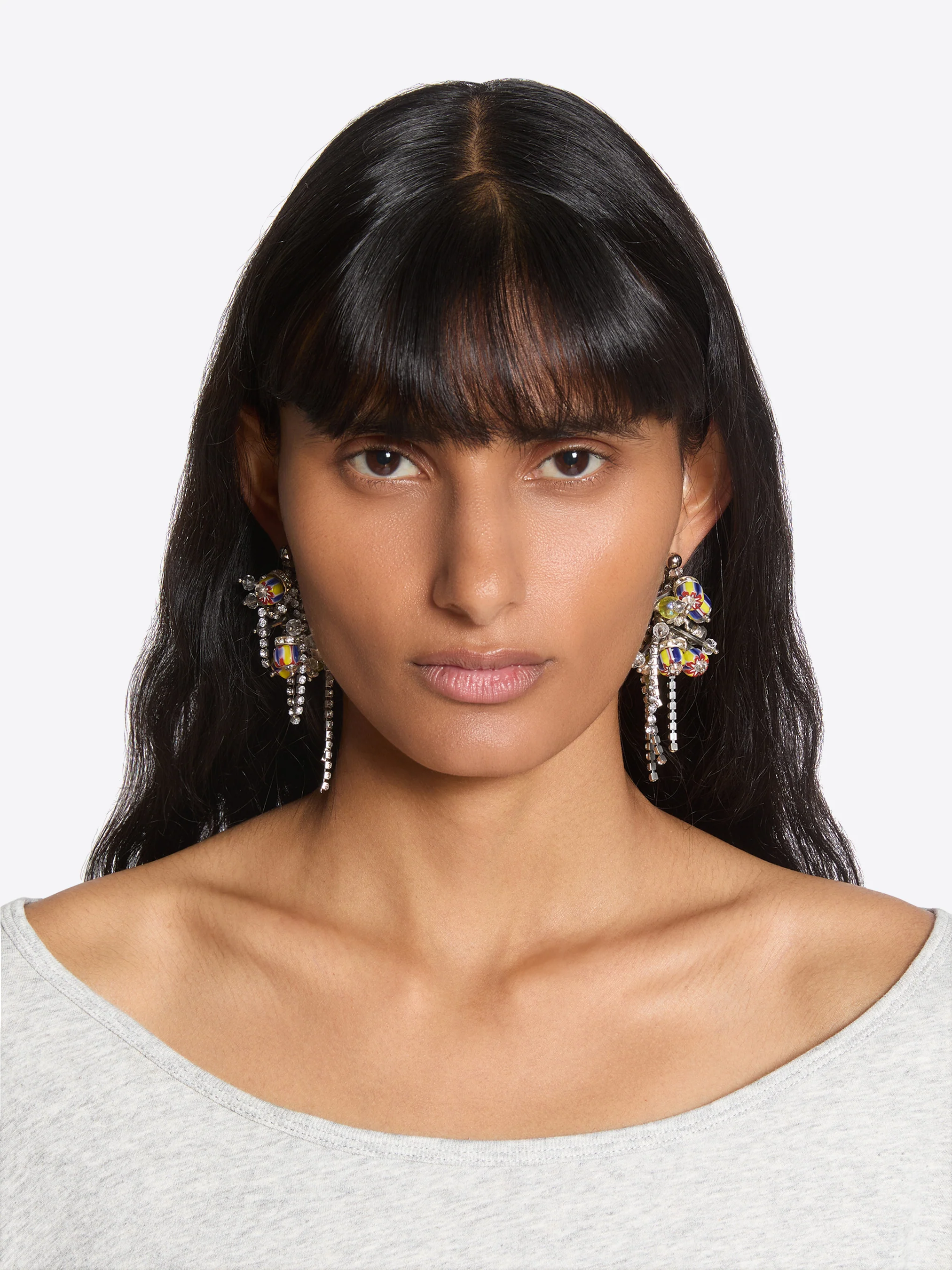 Embellished pin earrings - Image 4