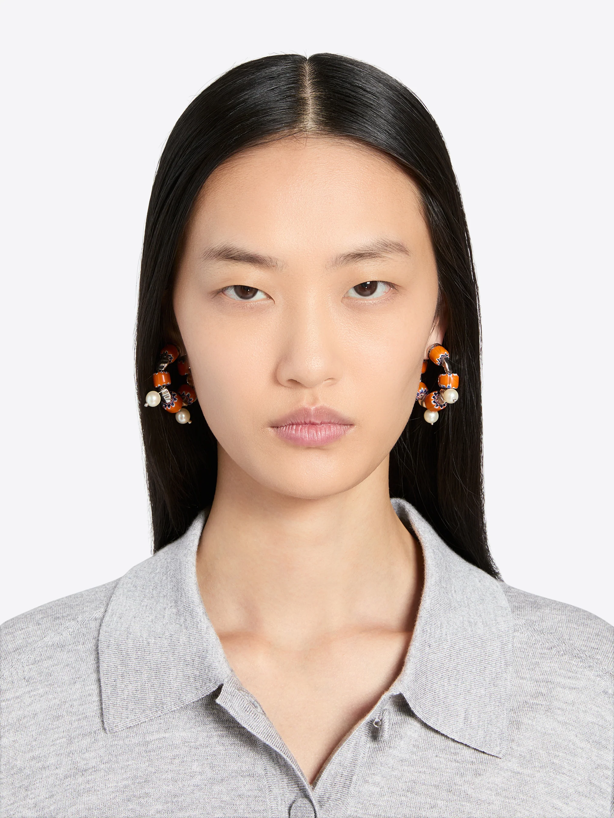 Beaded hoop earrings - Image 4