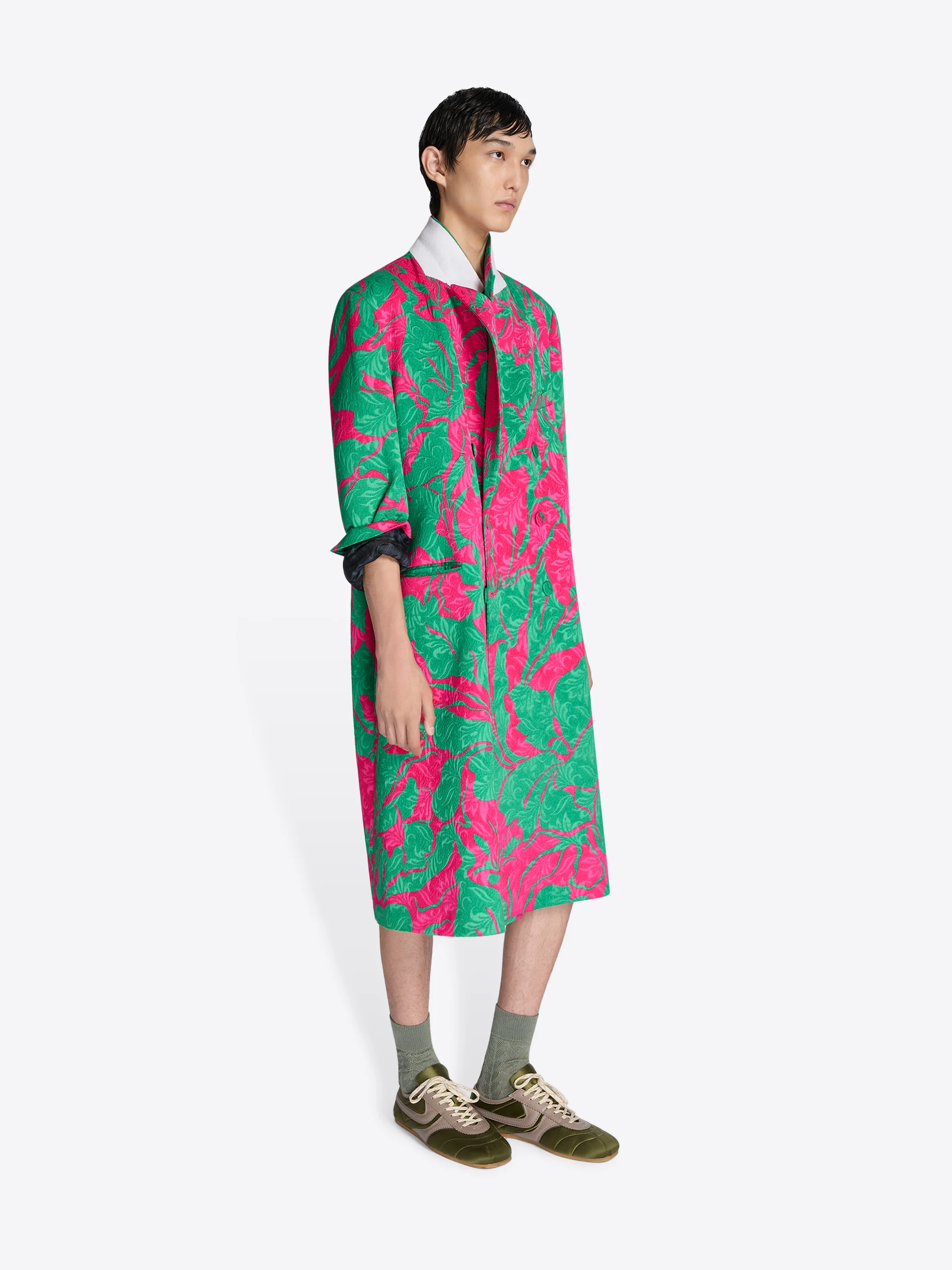 Printed jacquard coat - Image 3