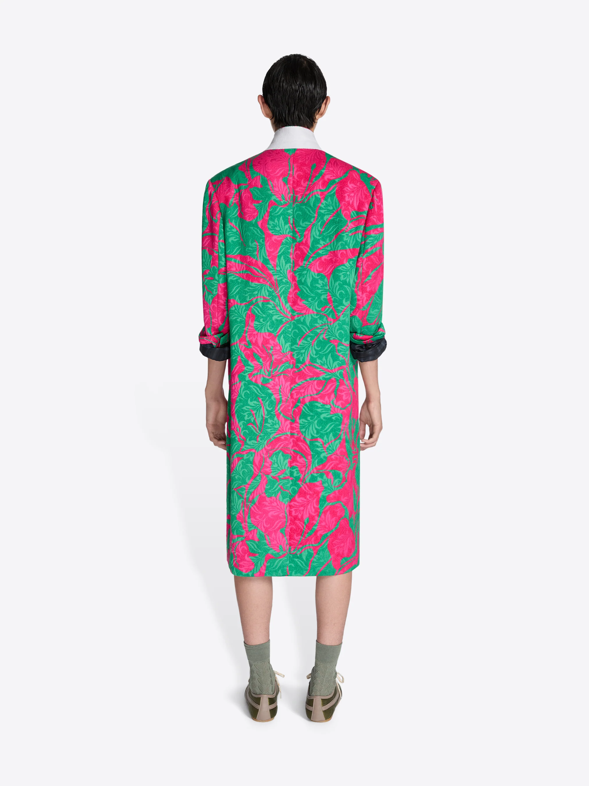 Printed jacquard coat - Image 4