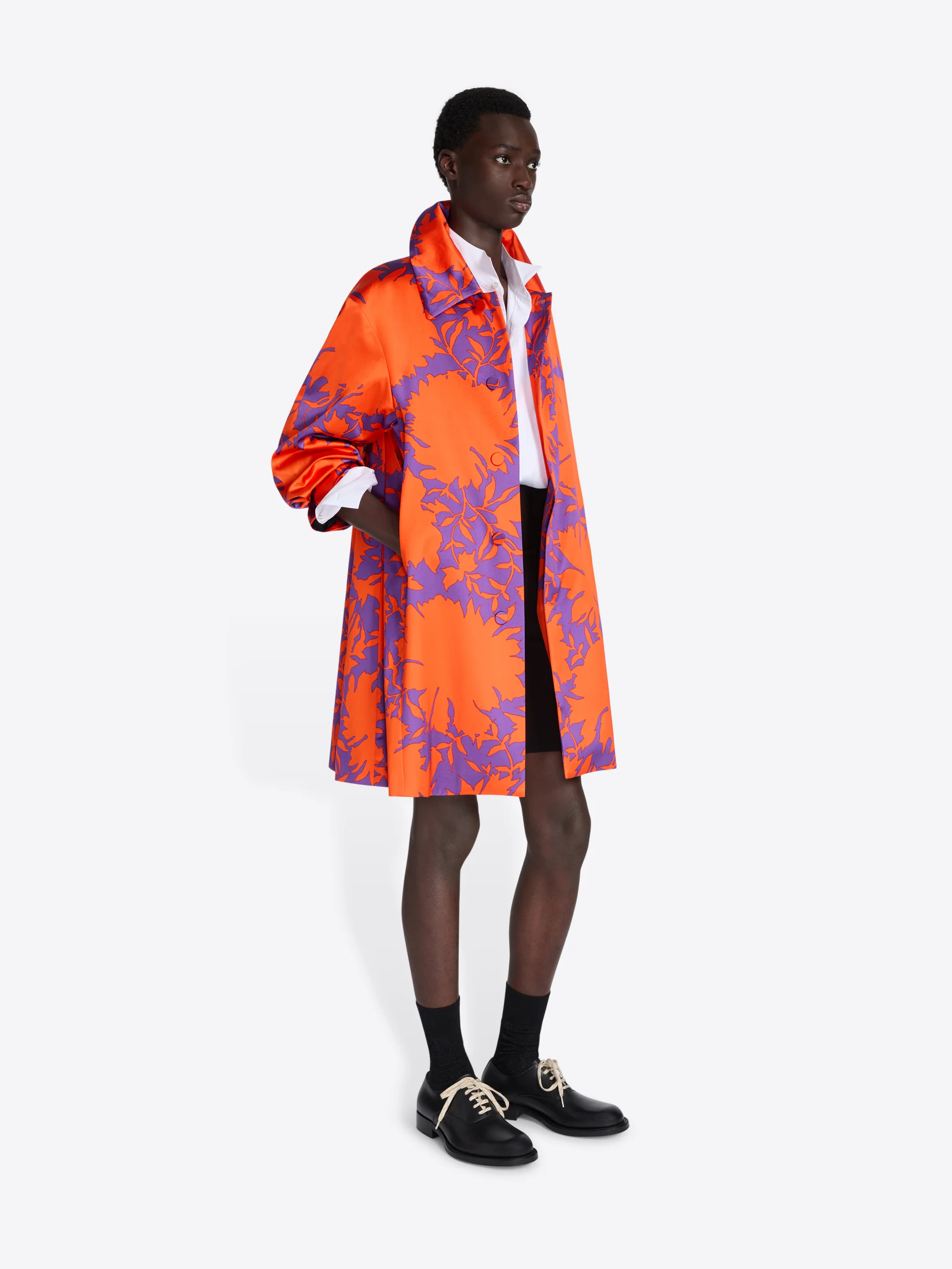 Printed satin coat - Image 3