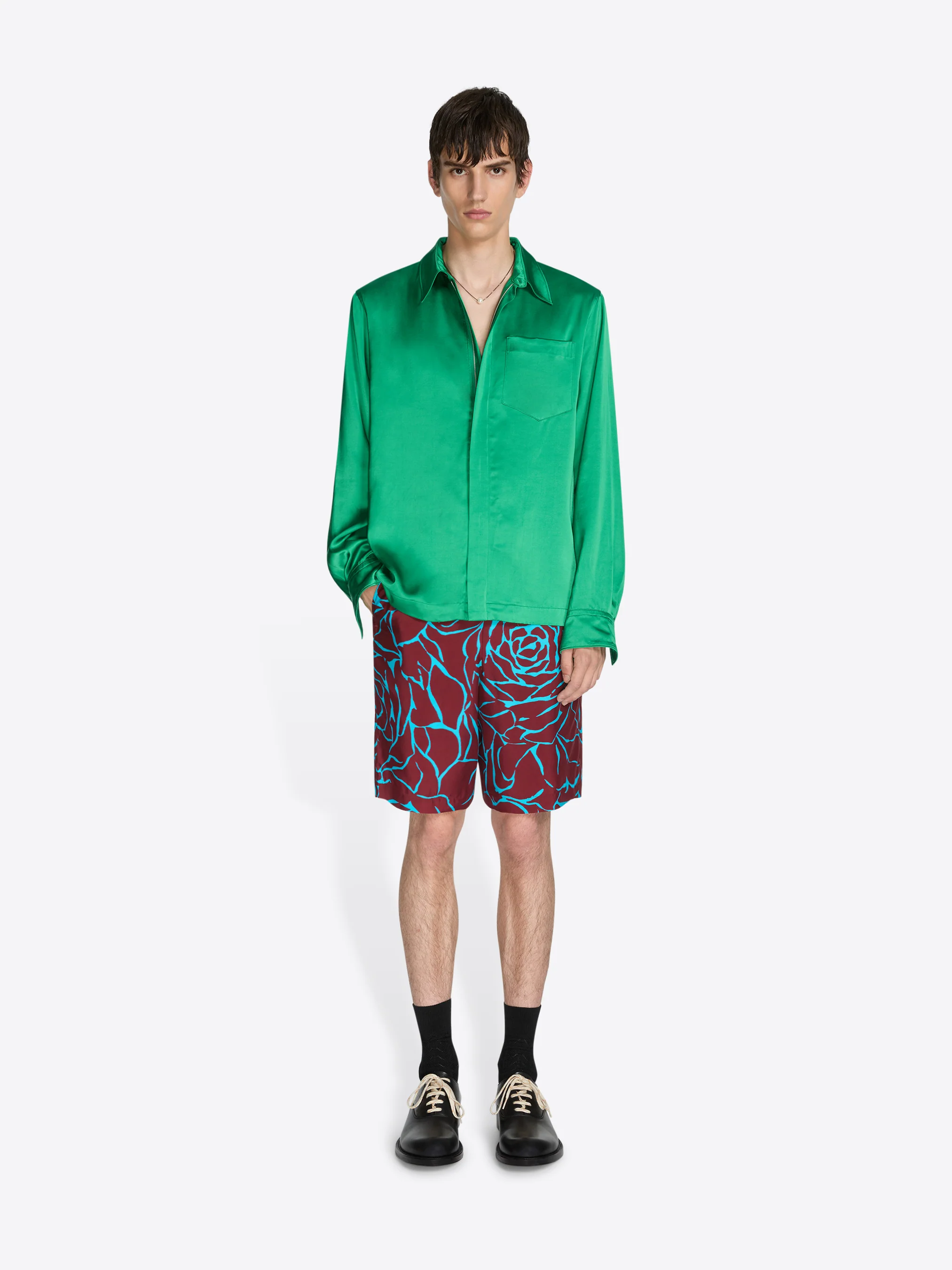 Satin zip shirt - Image 3