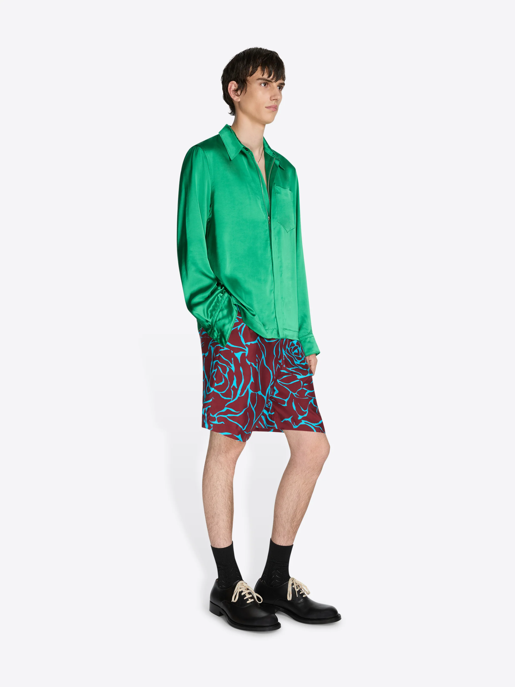 Satin zip shirt - Image 4
