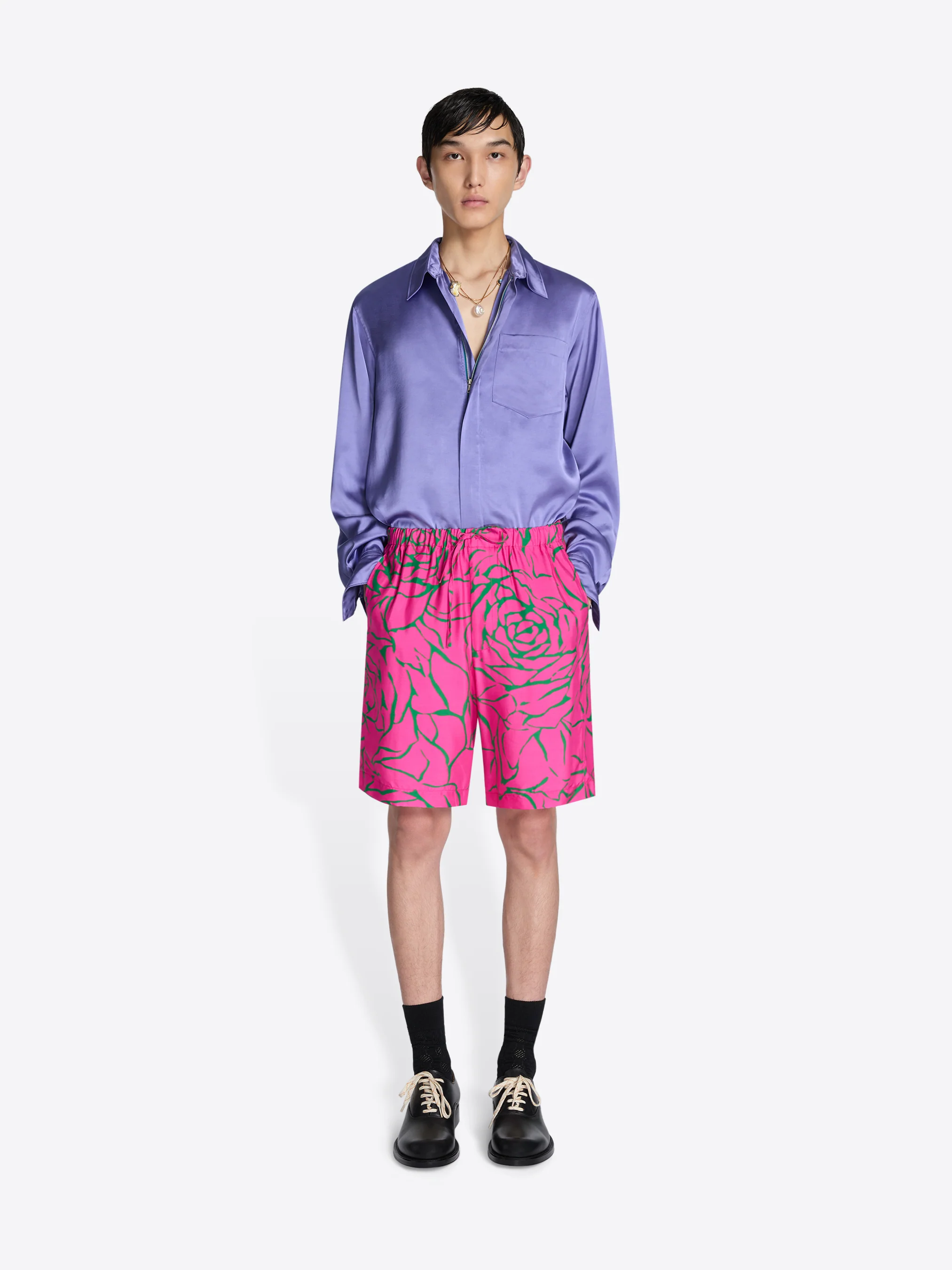 Satin zip shirt - Image 6