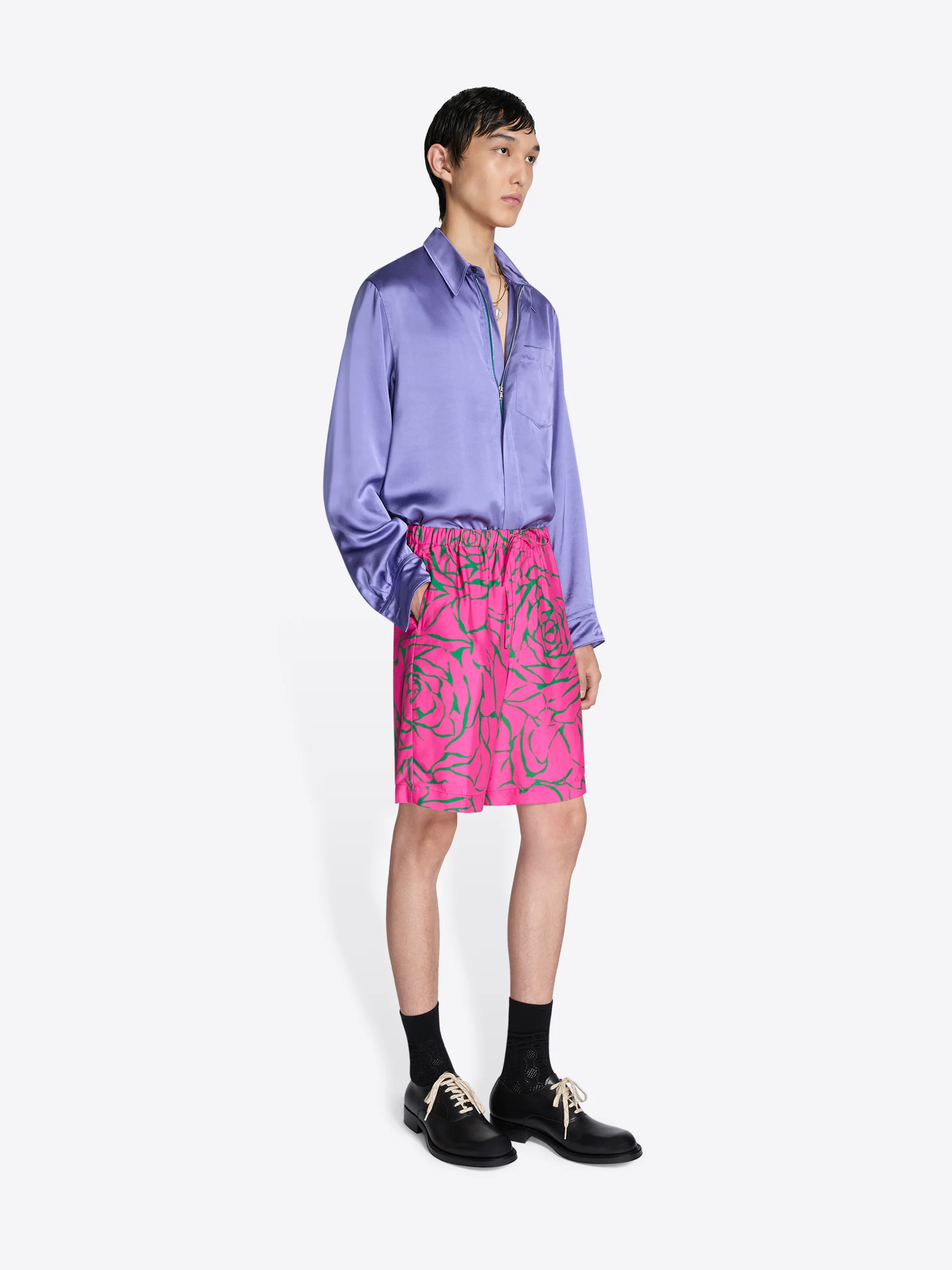 Satin zip shirt - Image 7