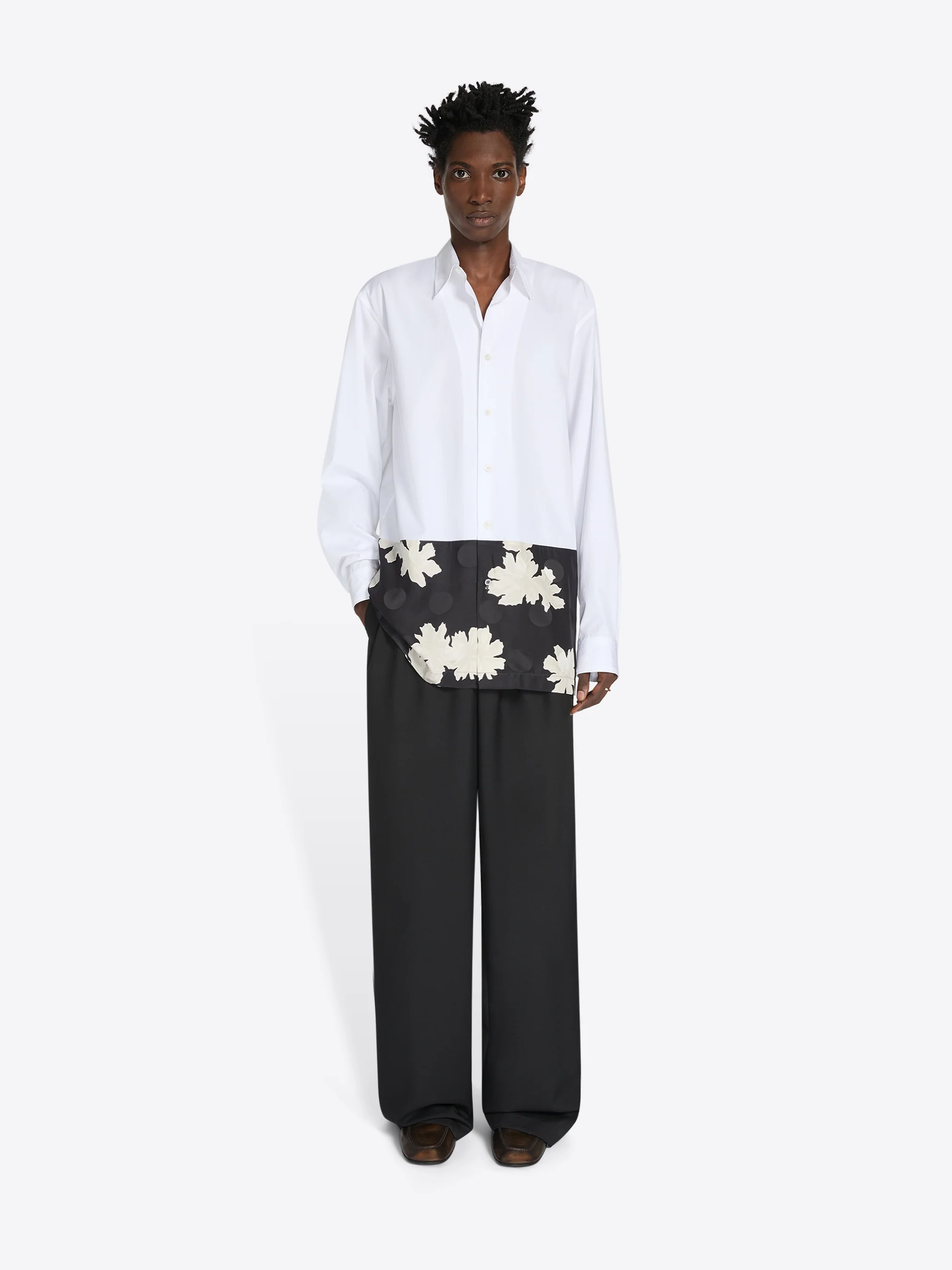 Contrast cotton shirt - Image 2