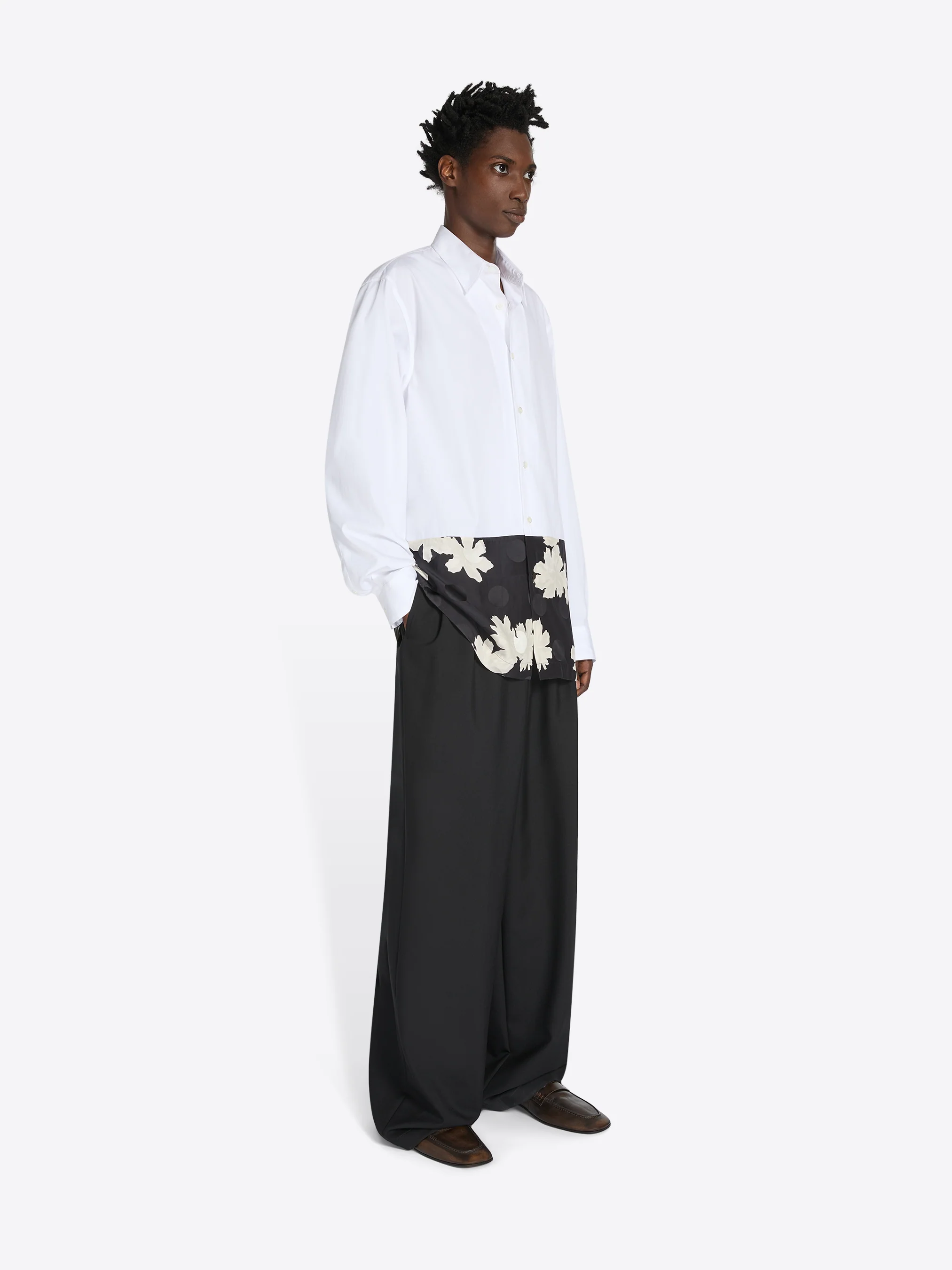 Contrast cotton shirt - Image 3