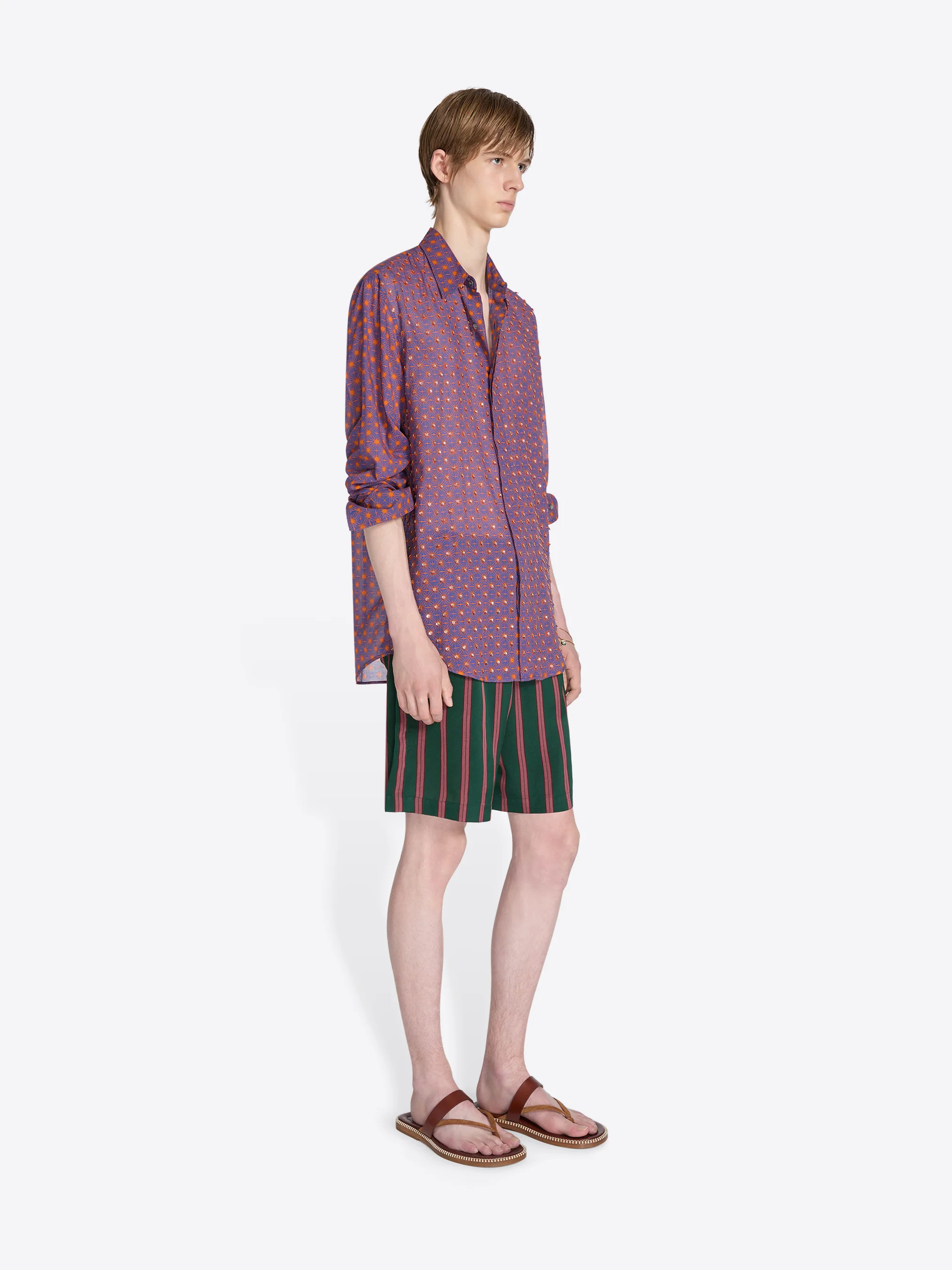 Embroidered cotton shirt - Image 3