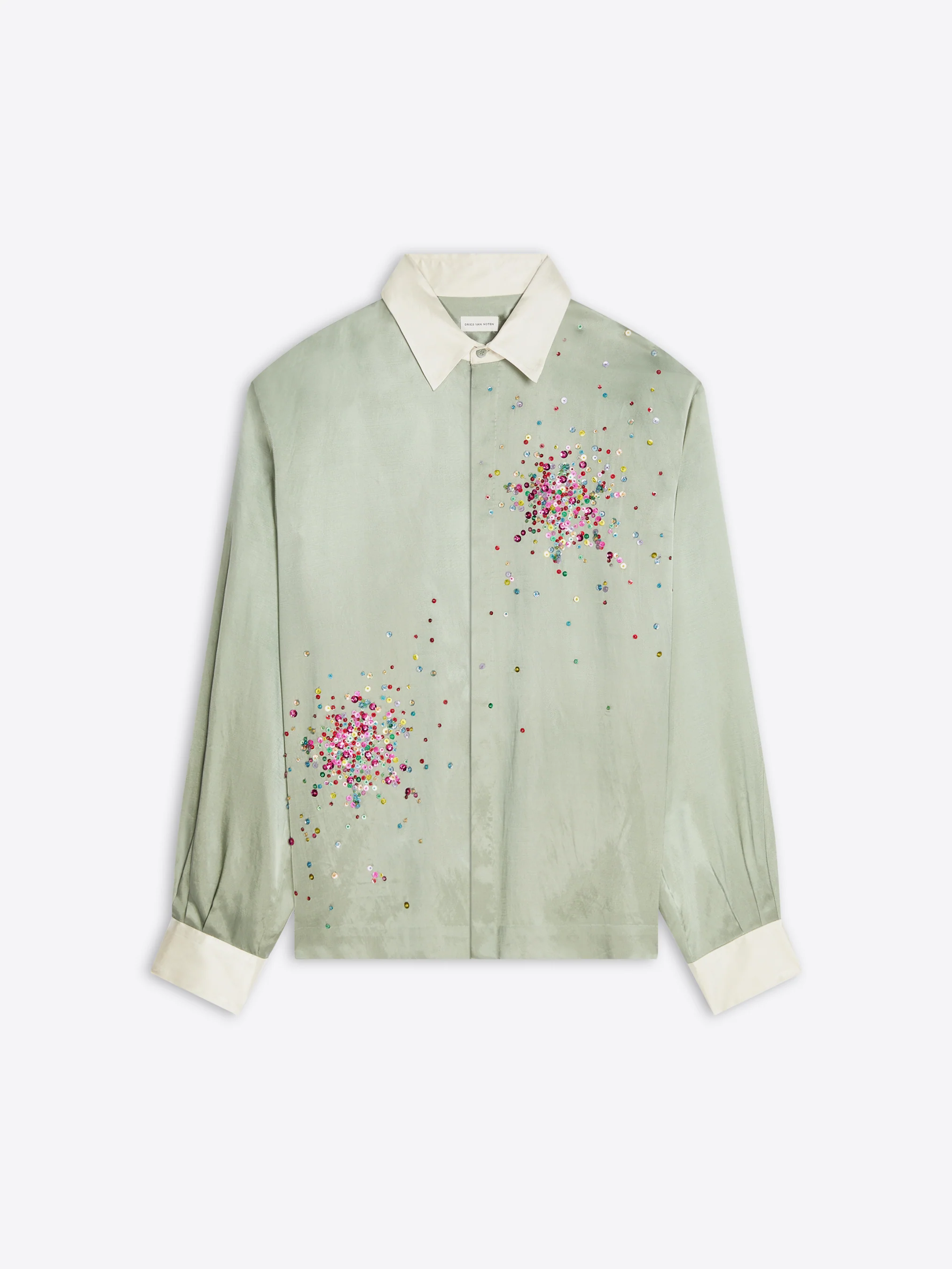 Embellished viscose shirt