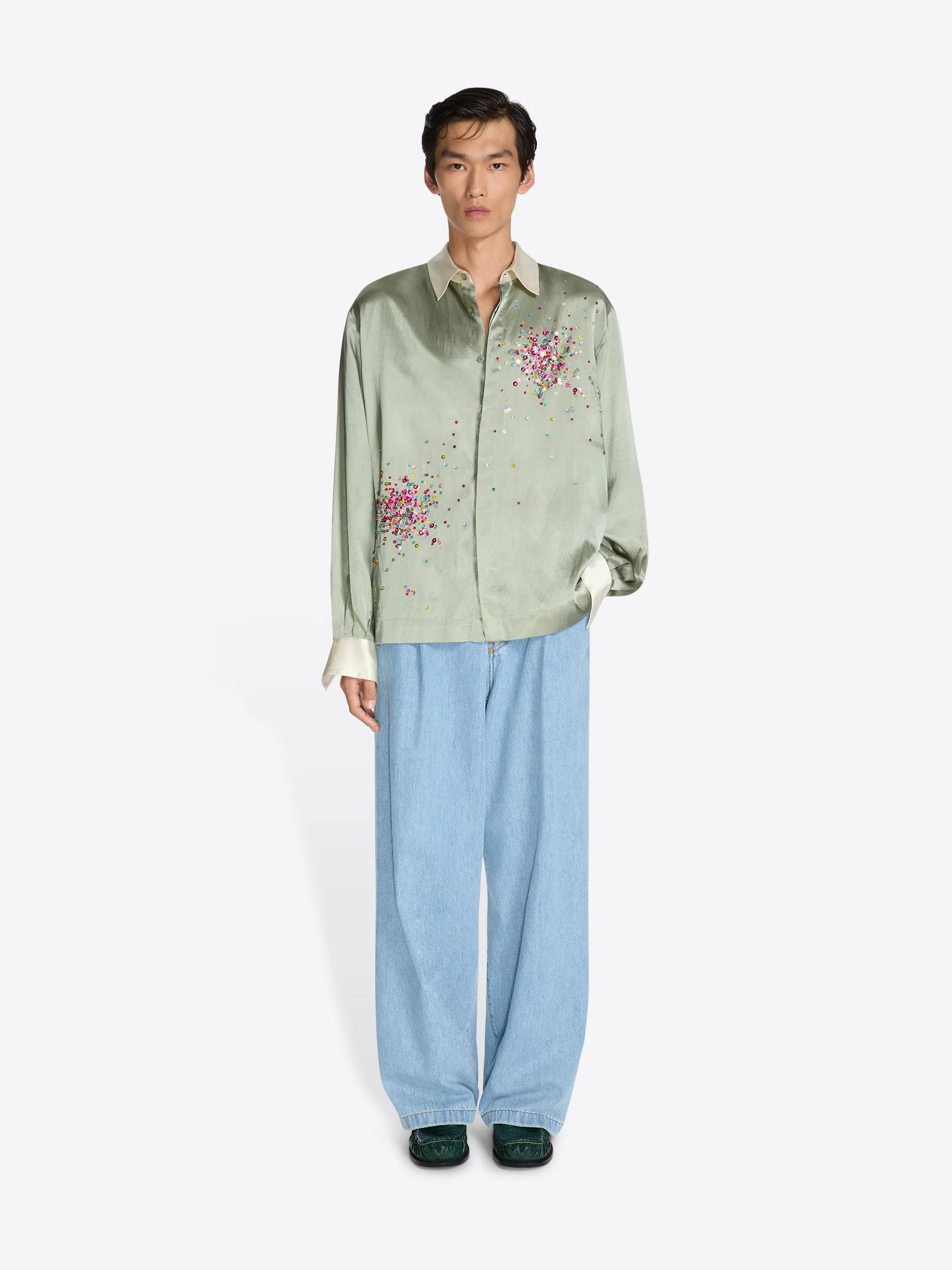 Embellished viscose shirt - Image 2