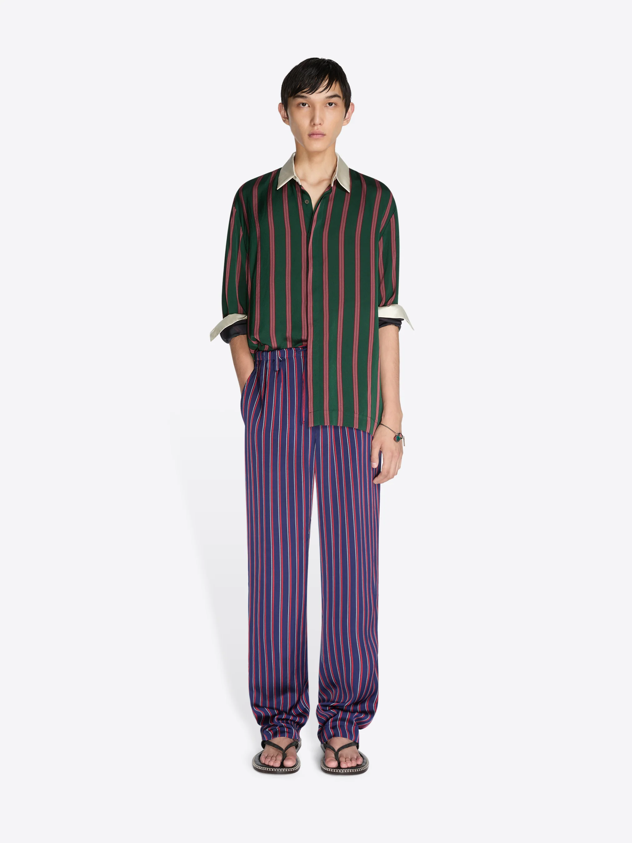Straight silk velvet pants - Image 2