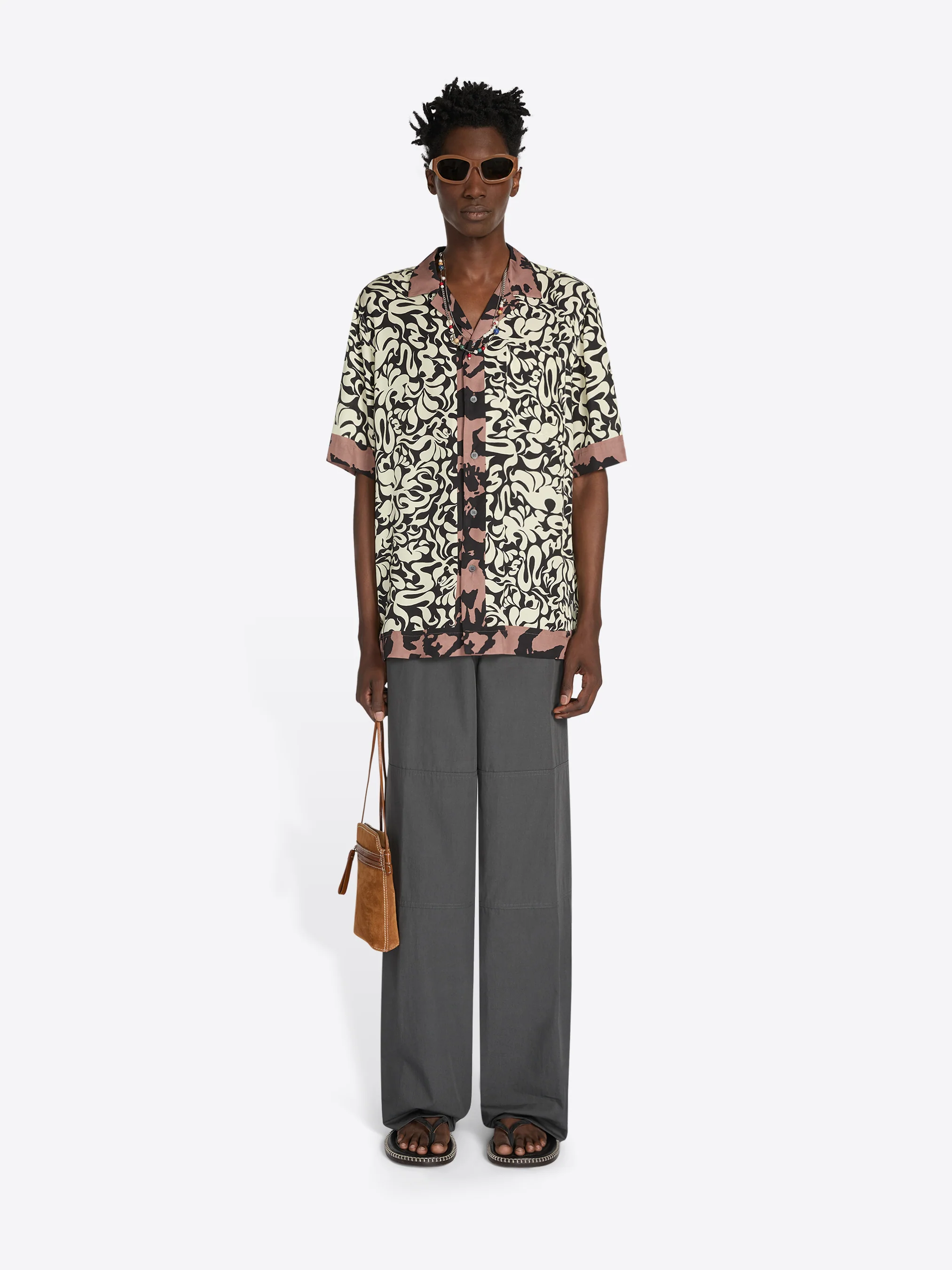 Wide cotton poplin pants - Image 2