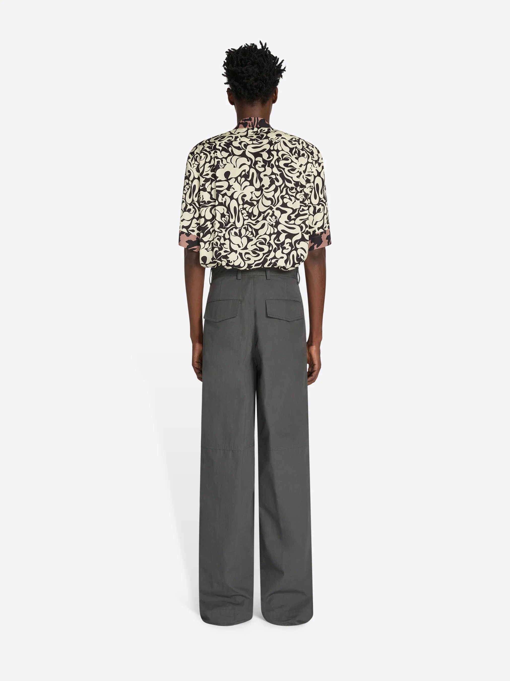 Wide cotton poplin pants - Image 4