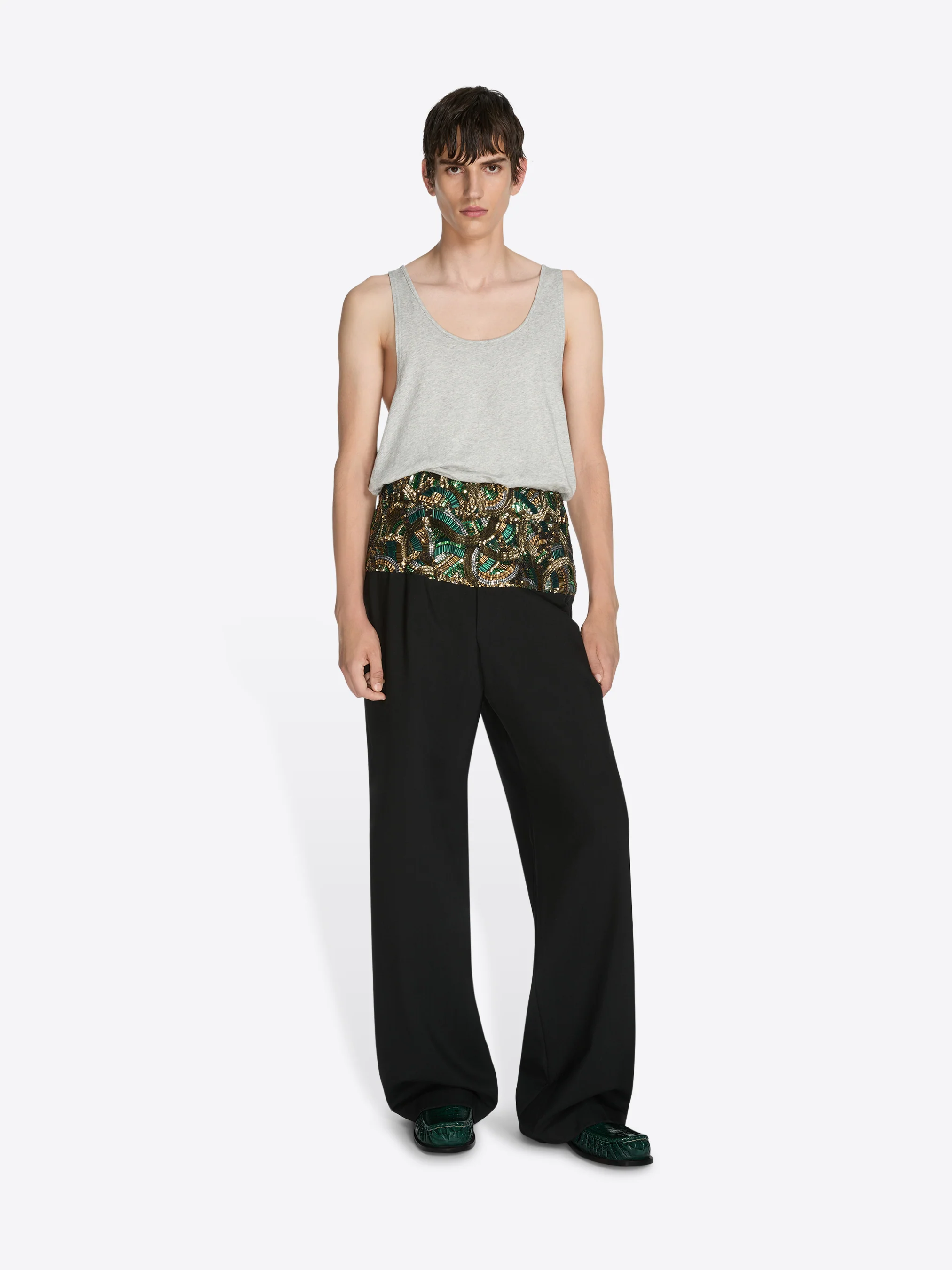 Embroidered waist pants - Image 2