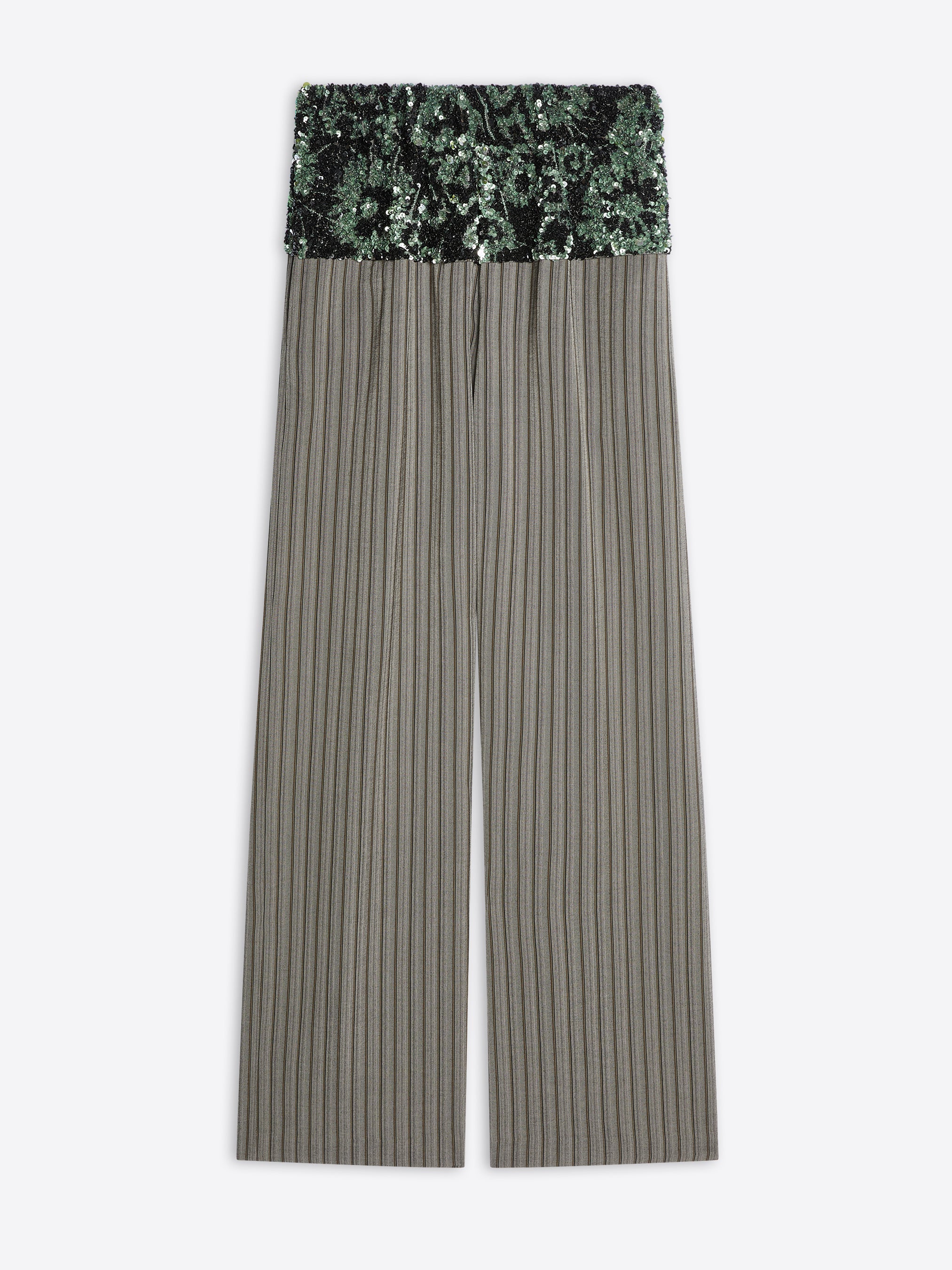 Embroidered waist pants