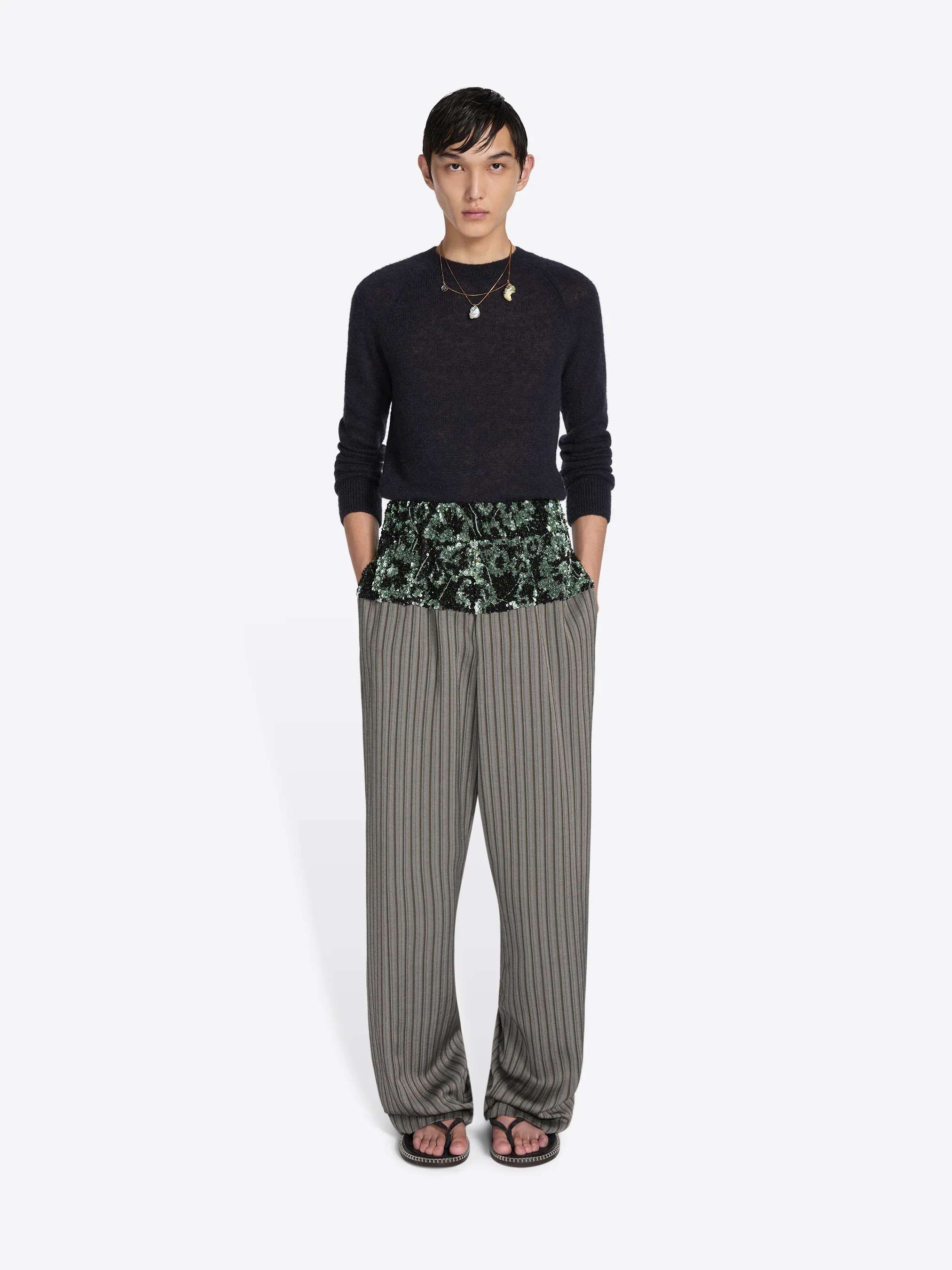 Embroidered waist pants - Image 2