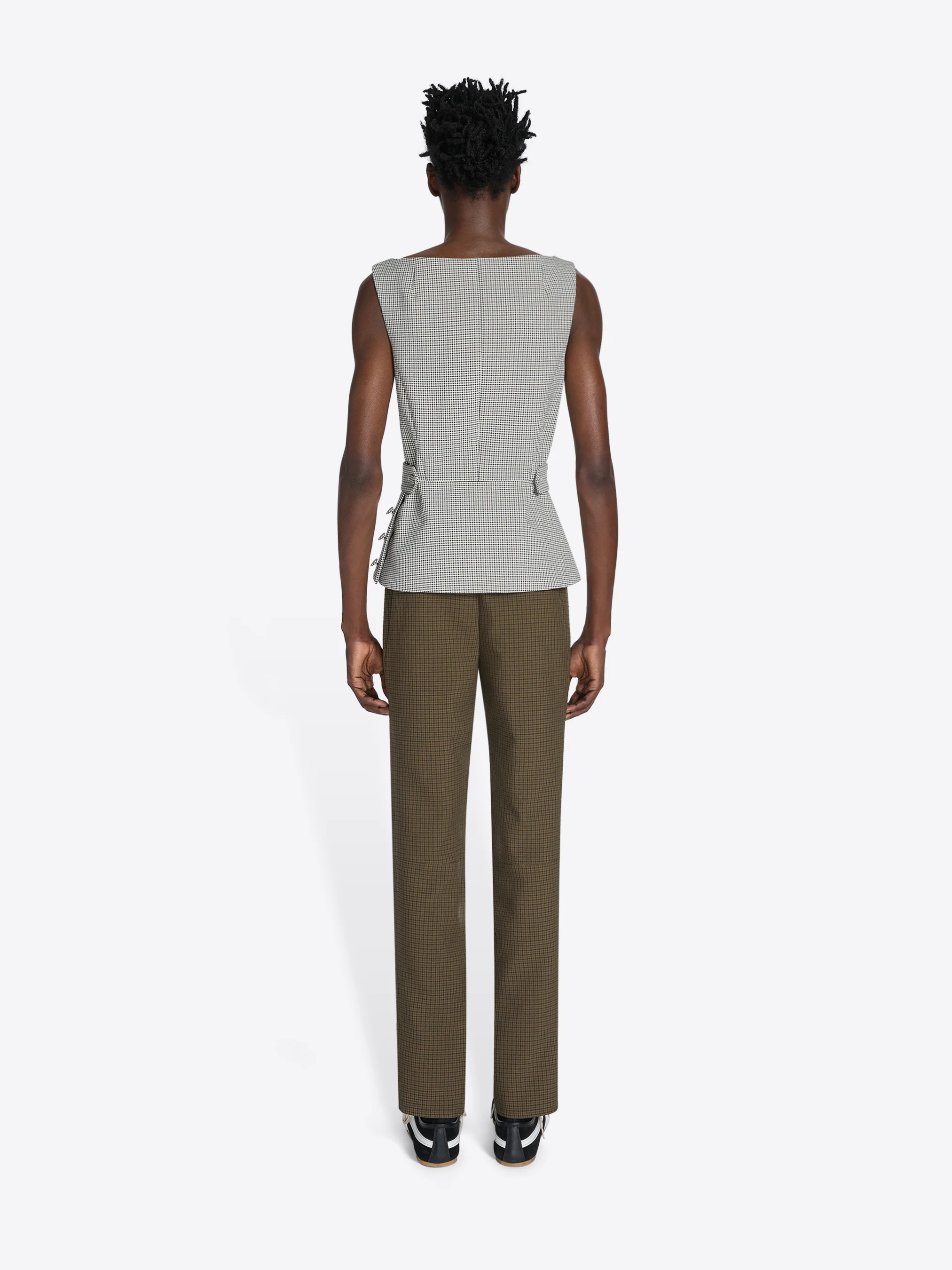 Gingham biker pants - Image 4