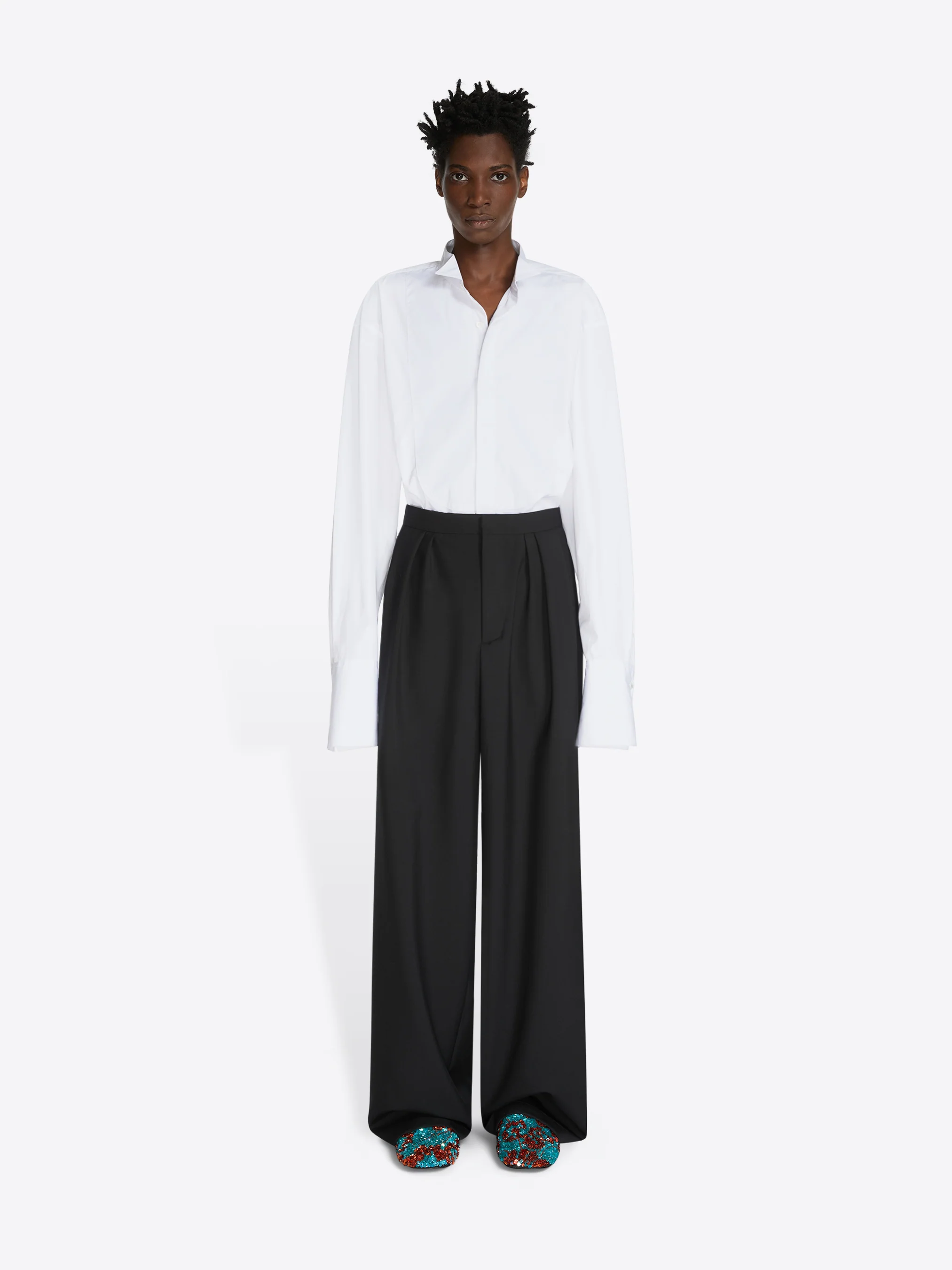 Belted wool mohair pants - Image 2