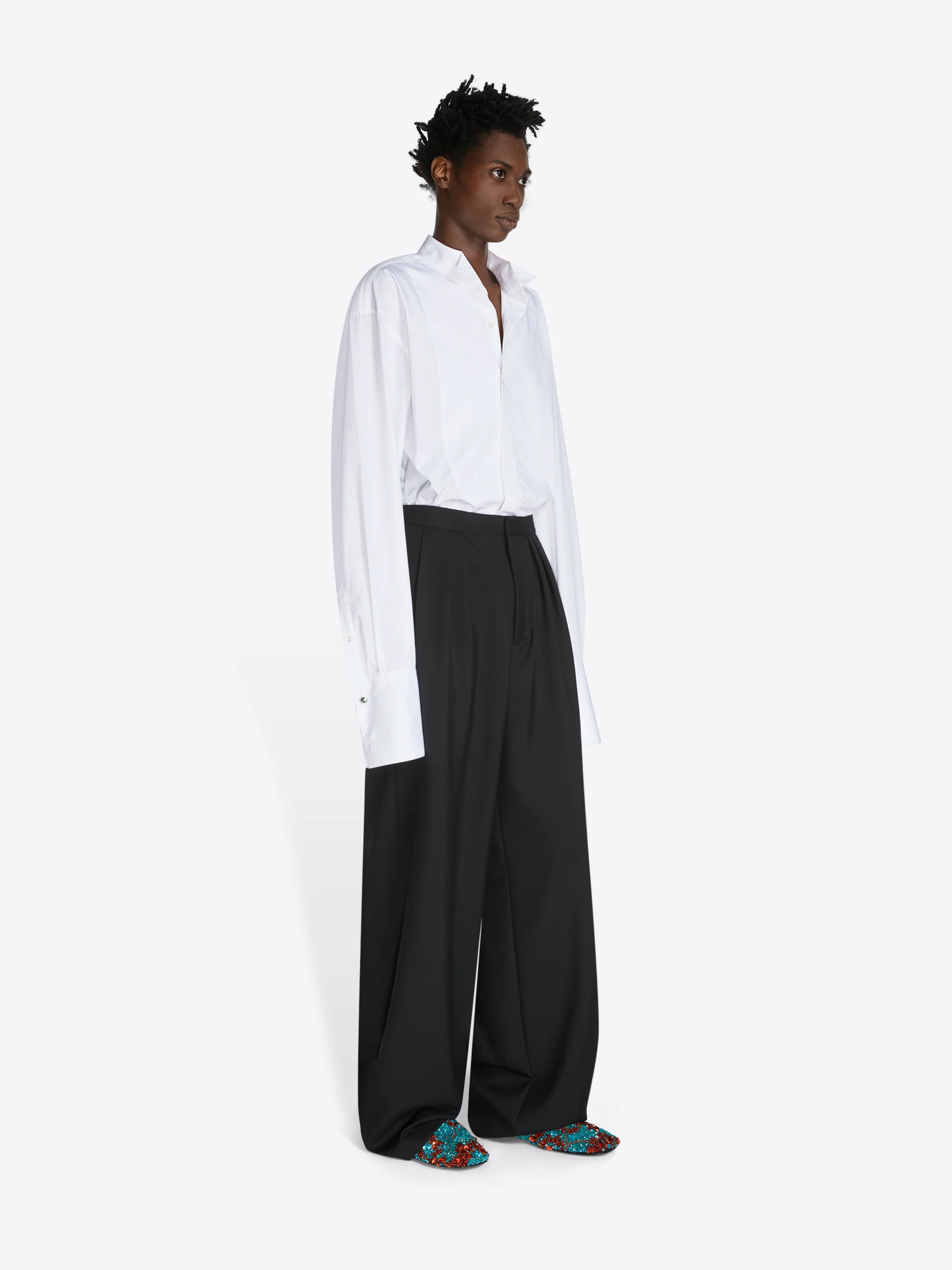 Belted wool mohair pants - Image 3