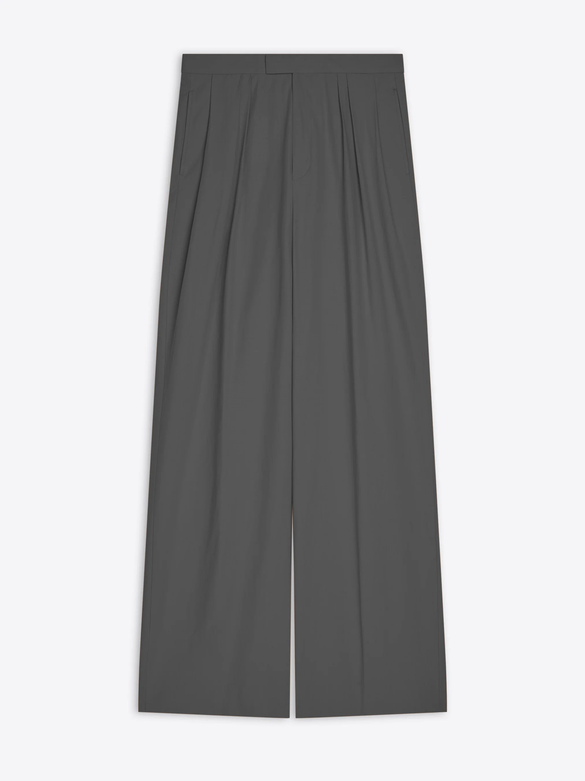 Pleated cotton poplin pants - Image 5