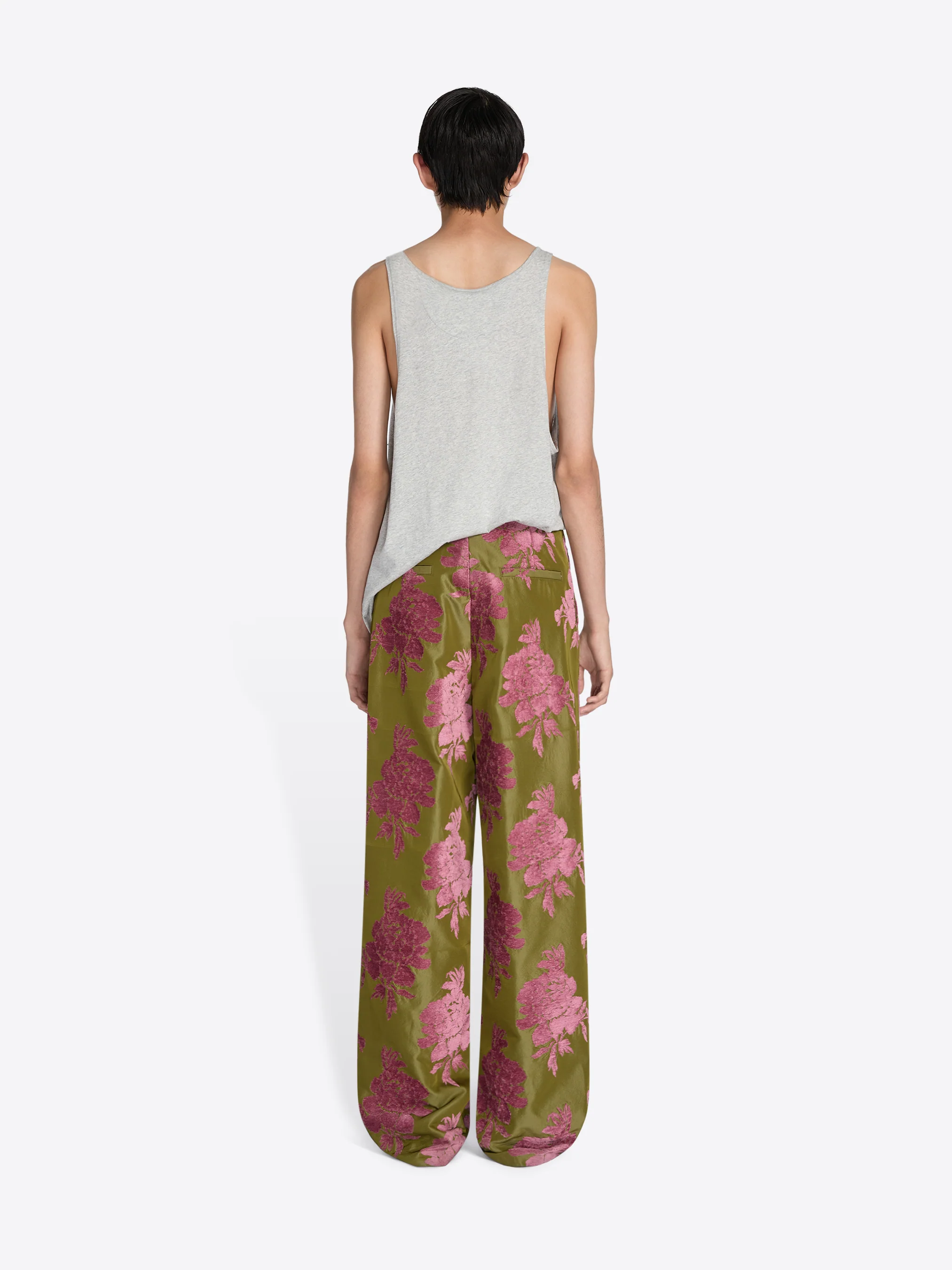 Pleated fil coupé pants - Image 4