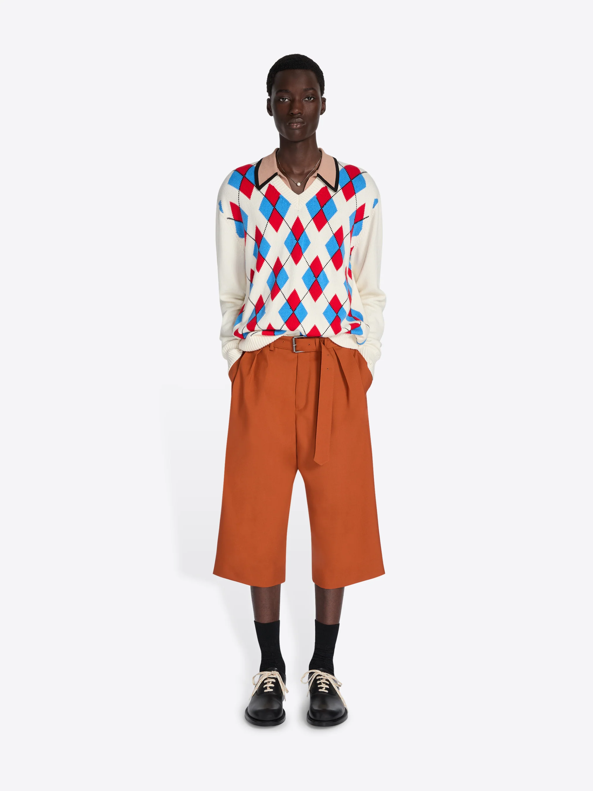 Belted wool mohair shorts - Image 6