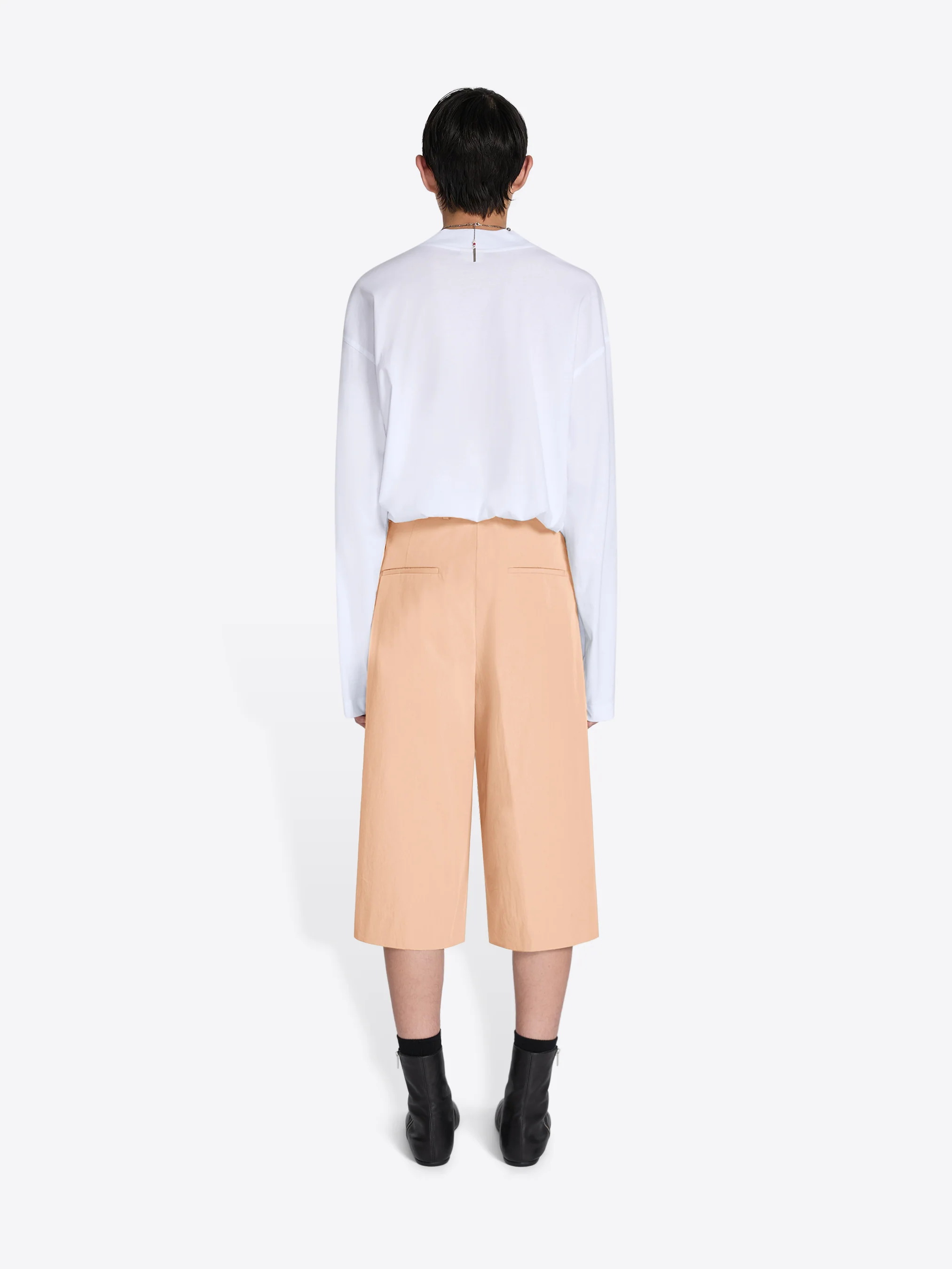 Belted cotton poplin shorts - Image 8