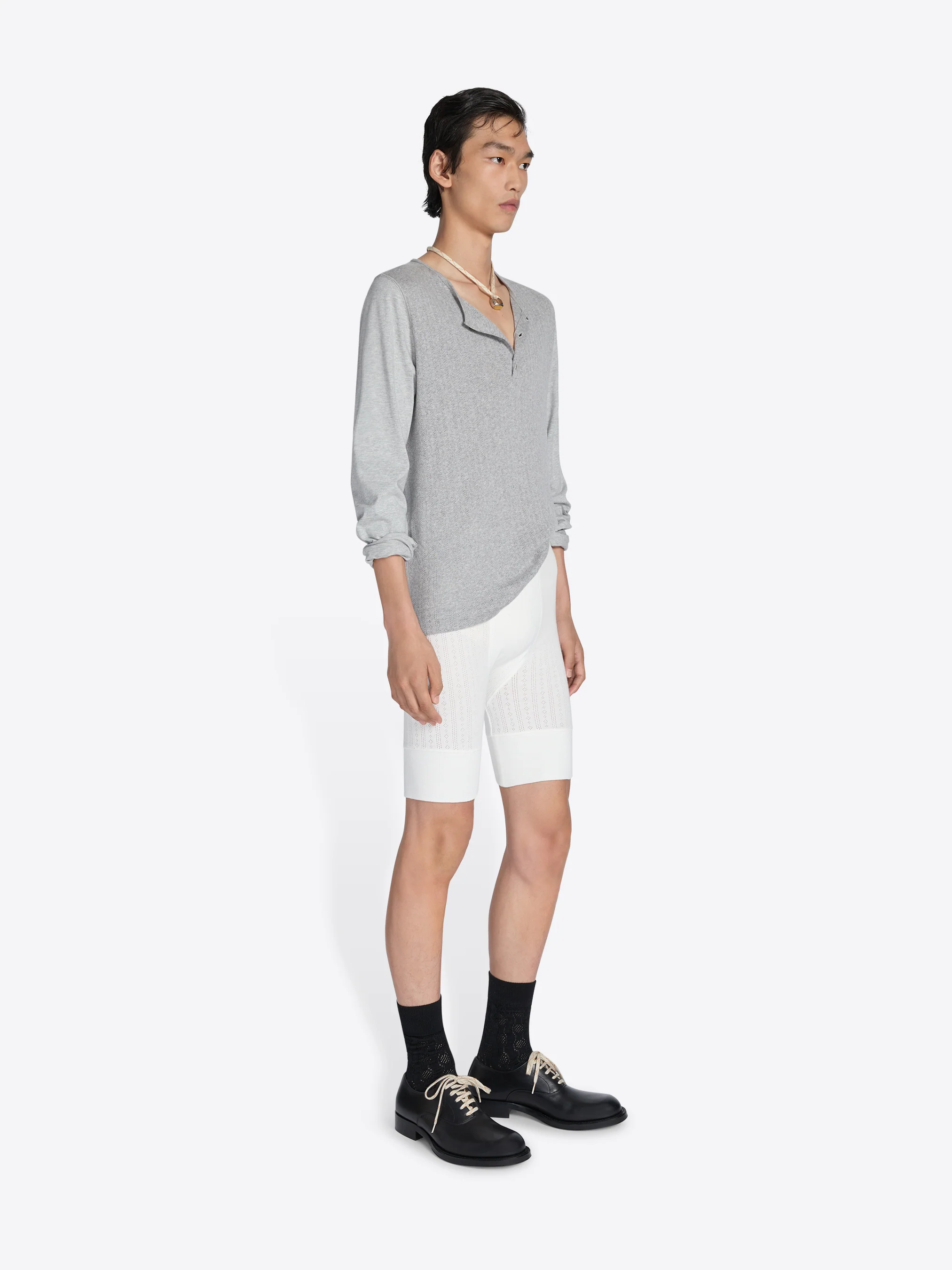 Pointelle henley tee - Image 3