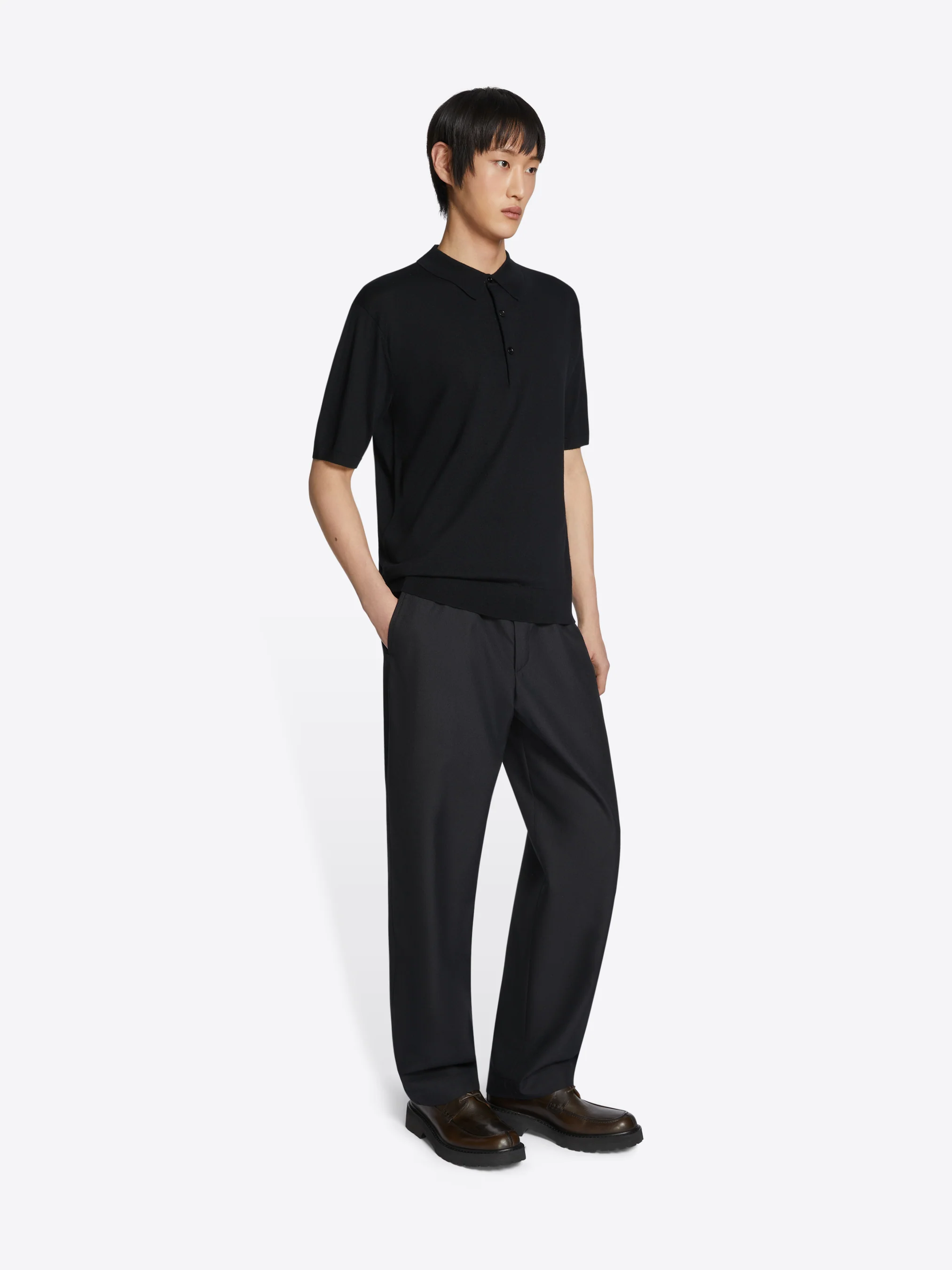 Merino wool polo shirt - Image 3