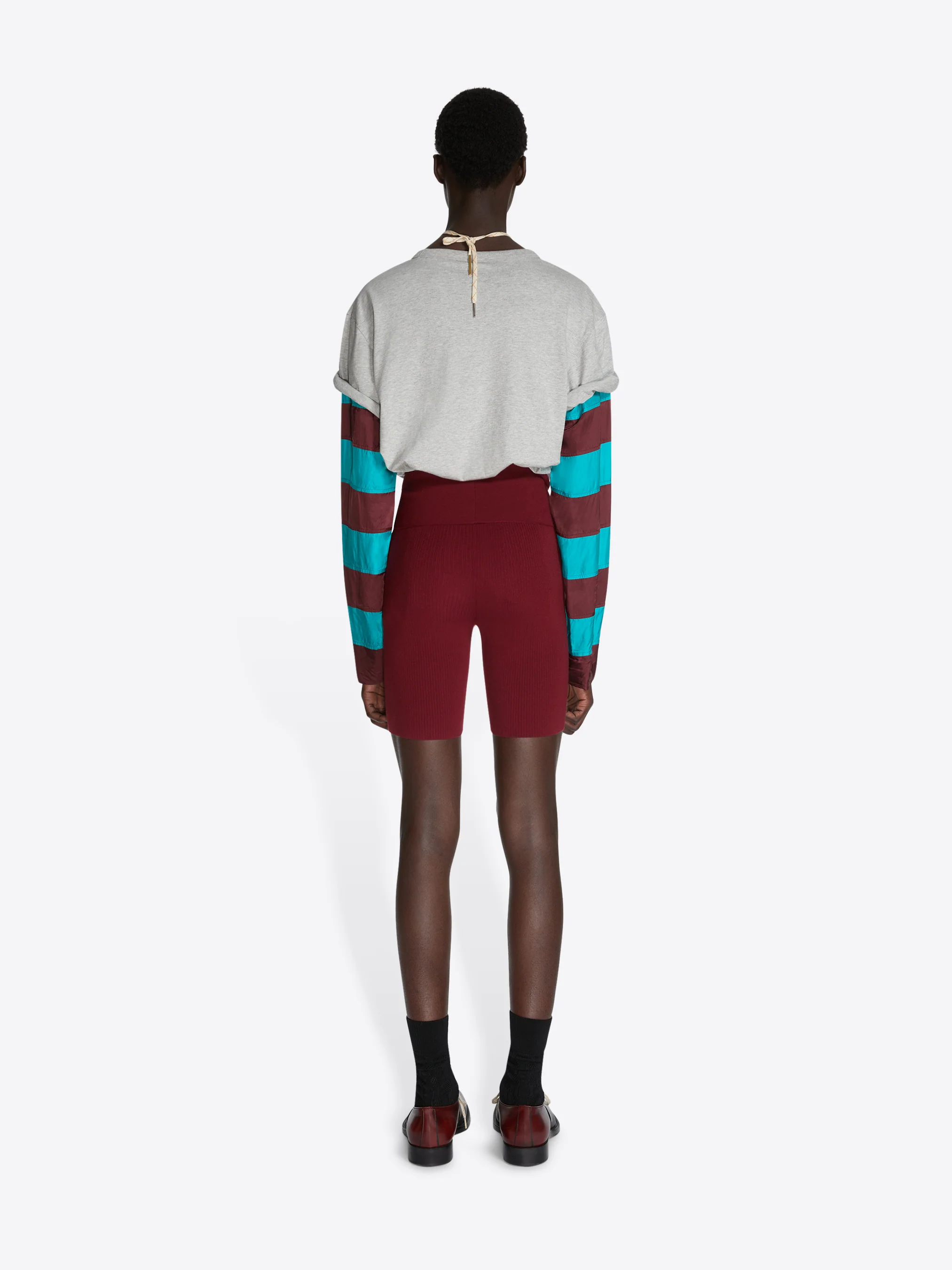 Rib knit biker shorts - Image 4
