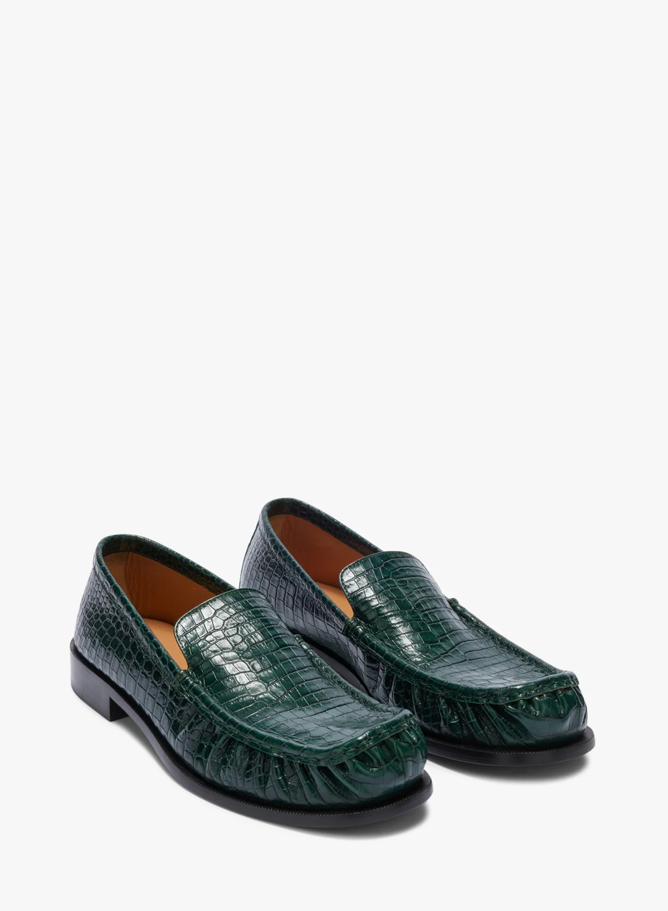 Embossed leather loafers - Image 3