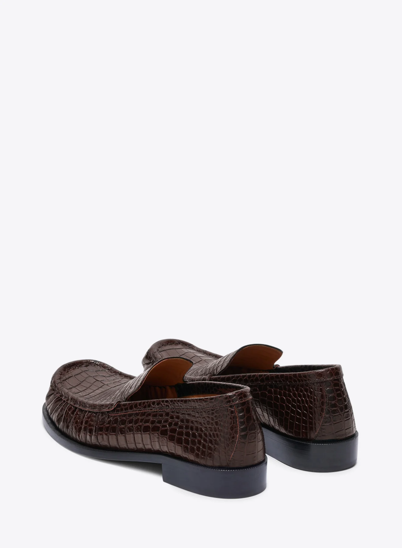 Embossed leather loafers - Image 8
