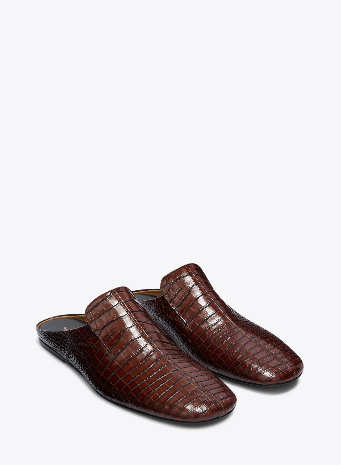 Embossed leather mules - Image 3