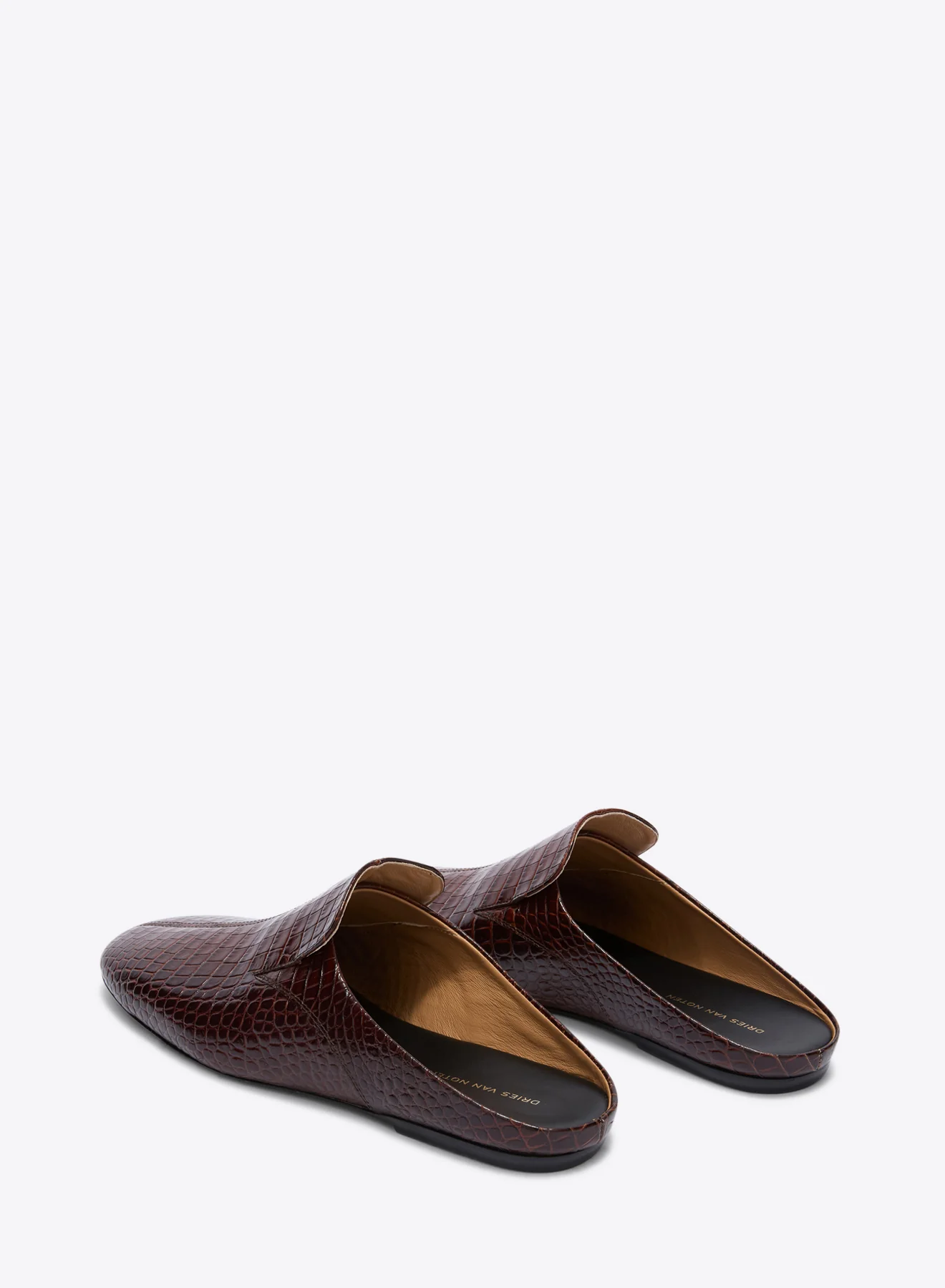 Embossed leather mules - Image 4