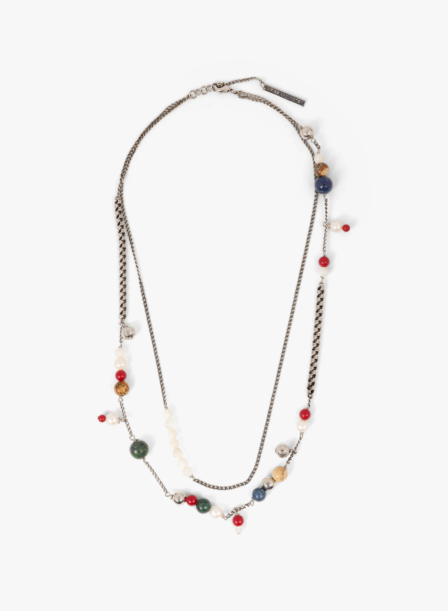 Double chain charm necklace - Image 2